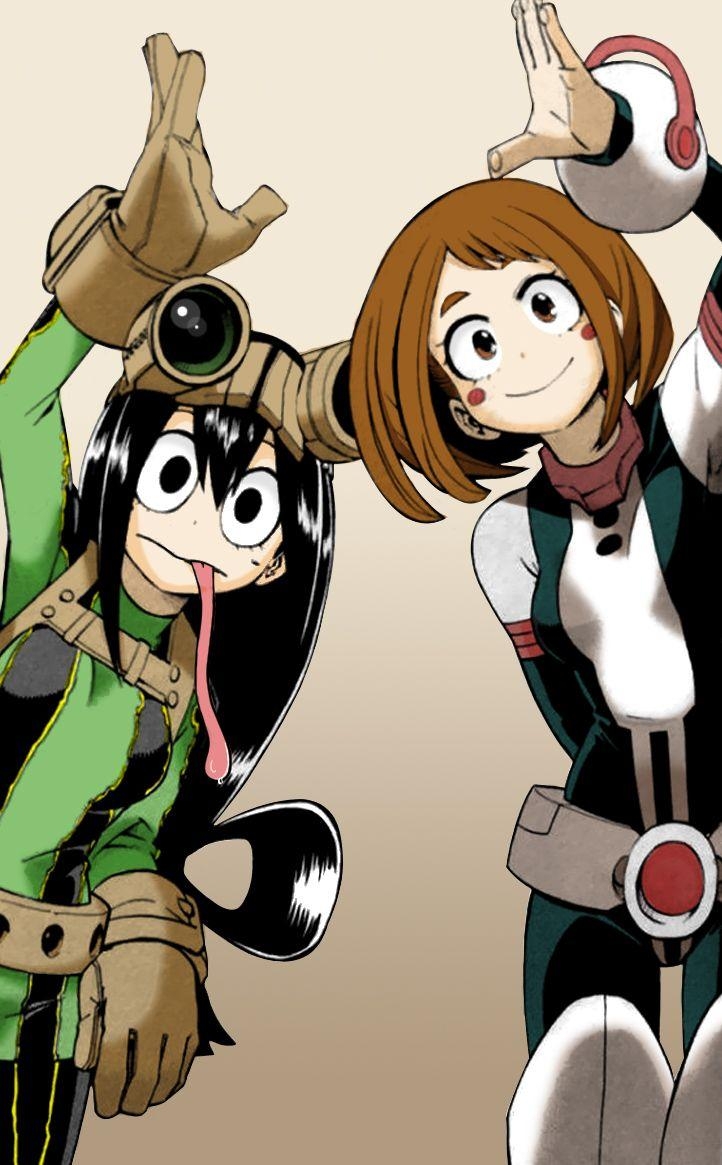 730x1170 Uraraka Ochako and Tsuyu Asui. So far these two are my favorite, Phone