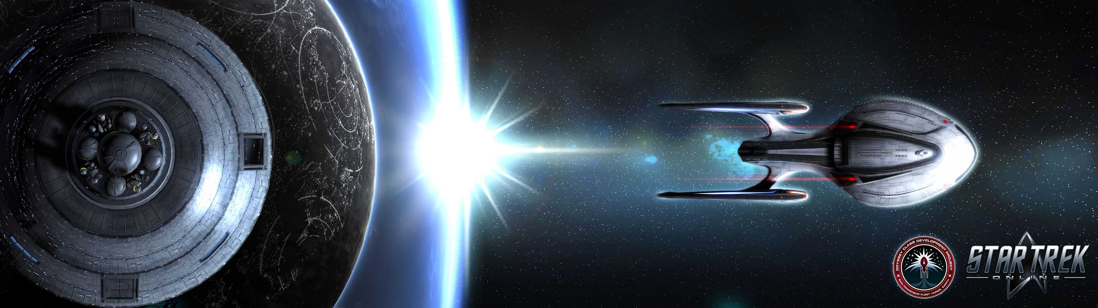 3840x1080 Star Trek Starship Wallpaper and Background 4K, HD, Dual Screen, Dual Screen