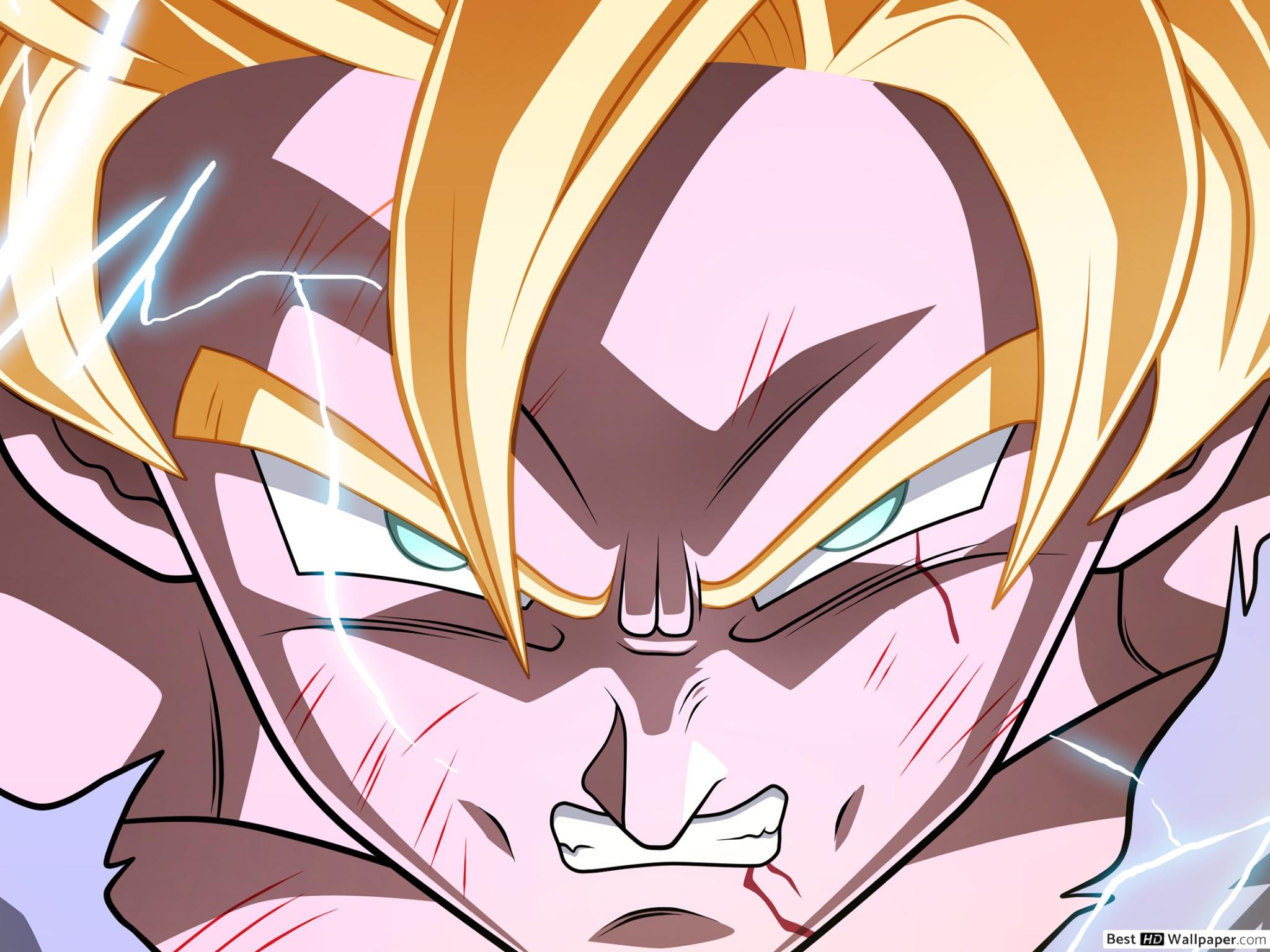 2050x1540 Goku Face Close Up, Desktop