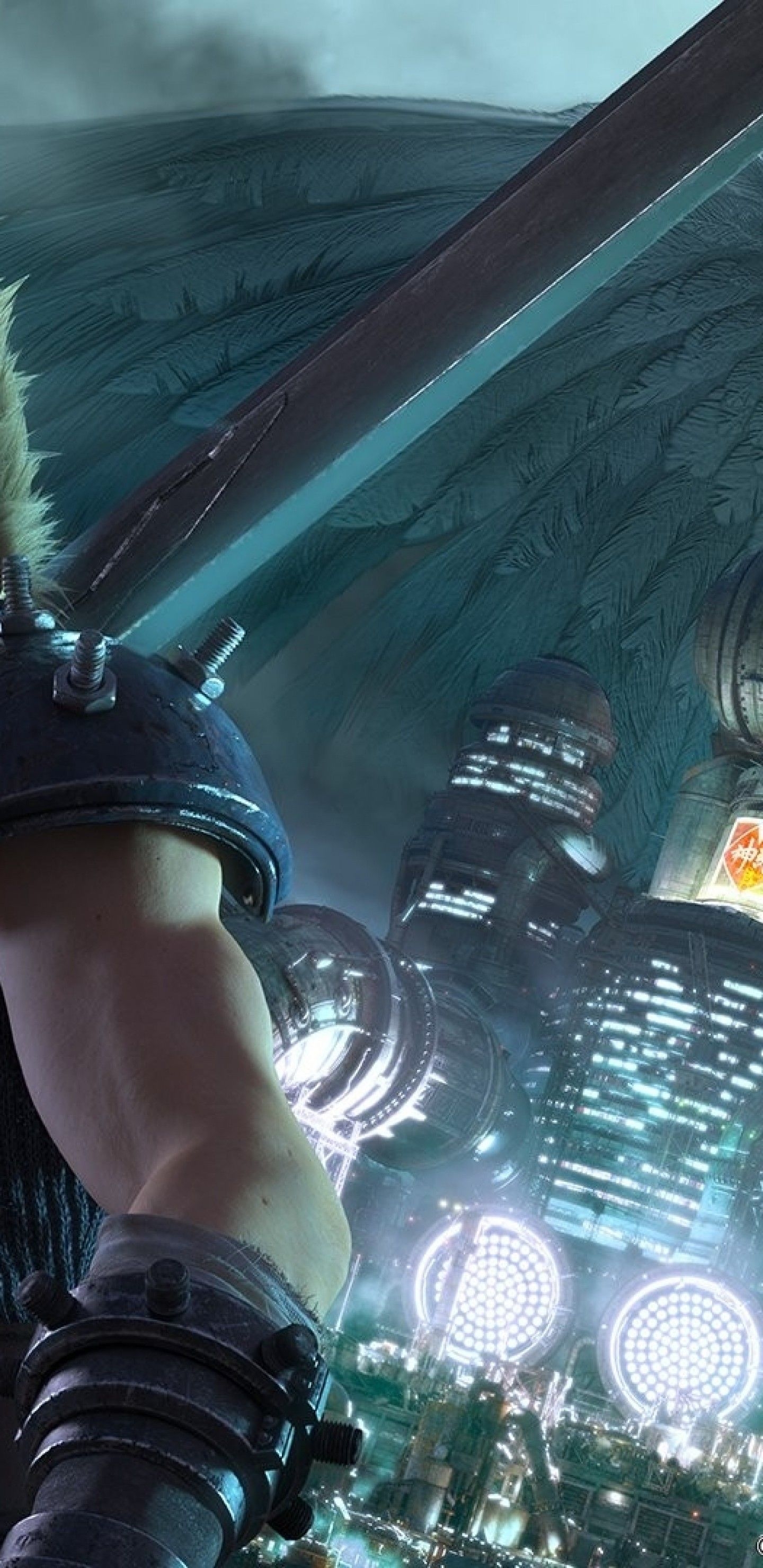 1440x2960 Final Fantasy Vii, Cloud Strife, Big Sword, Armor Fantasy, Phone