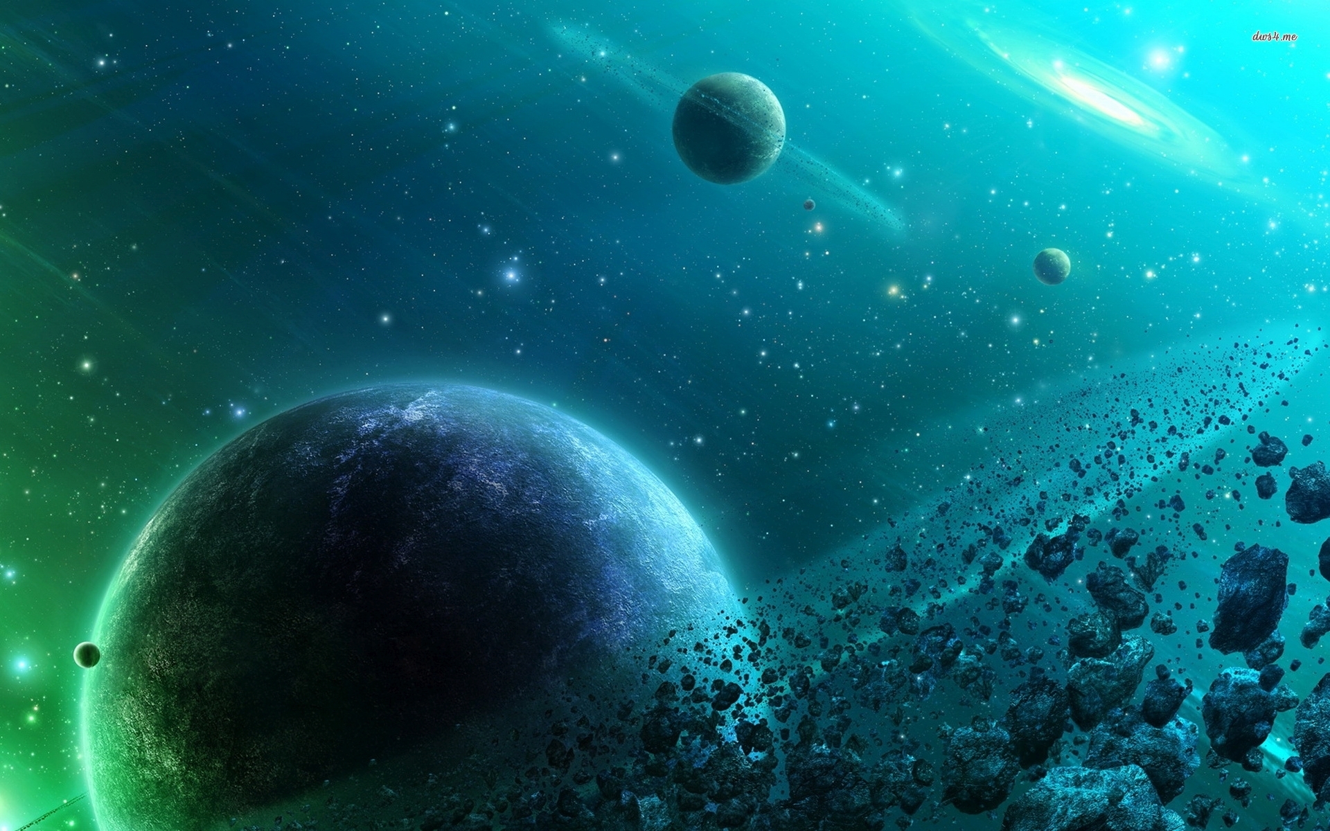 1920x1200 Asteroid belt orbiting the planet wallpaper wallpaper, Desktop