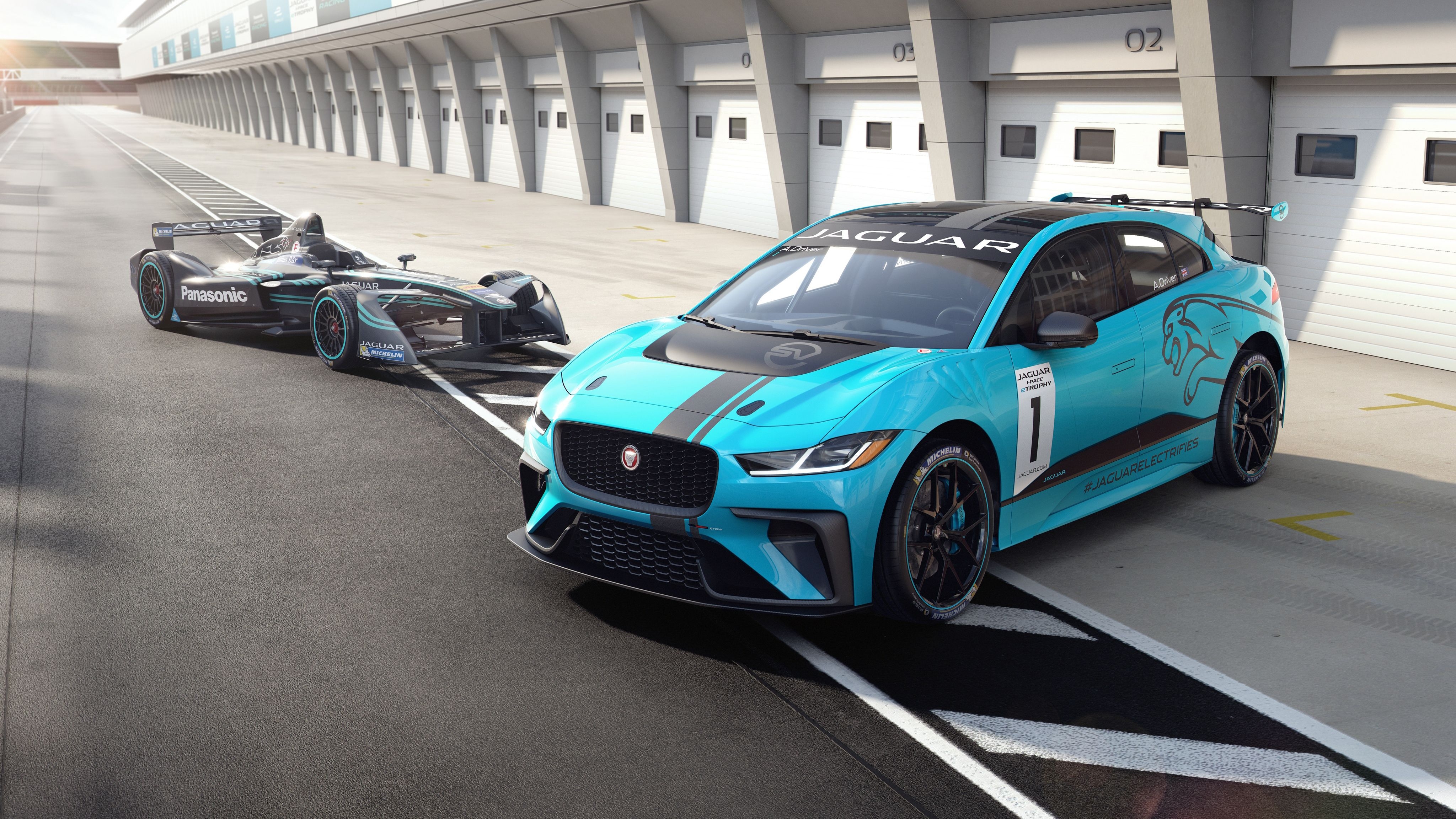 4100x2310 Jaguar I PACE eTROPHY Electric Race Car 4K 5 Wallpaper. HD Car, Desktop