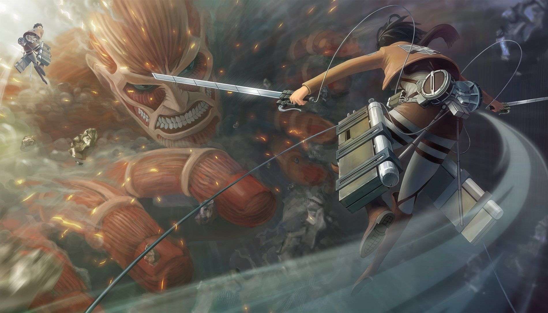 1900x1090 Wallpaper HD Anime Attack On Titan, Desktop