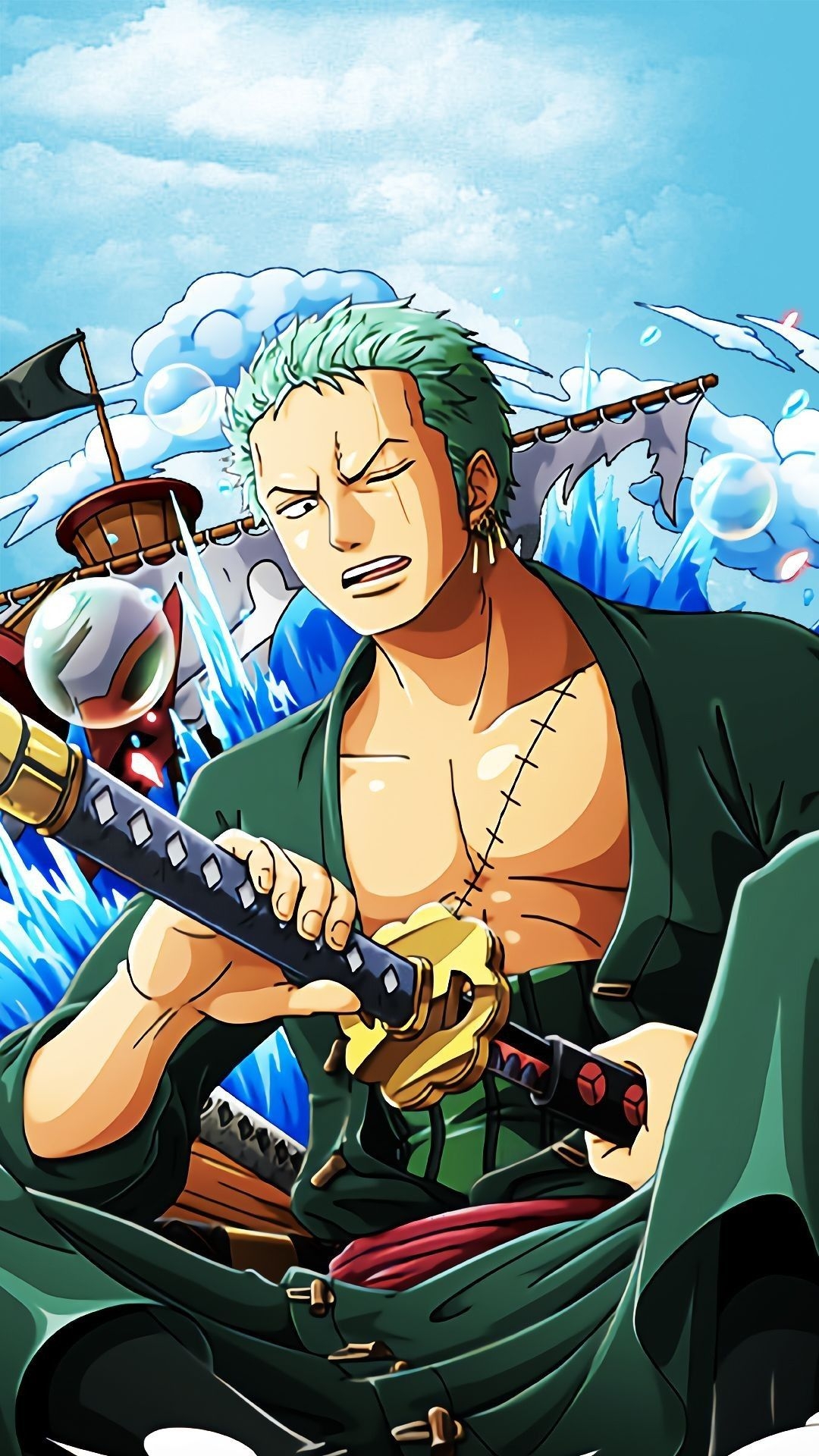 1080x1920 IPhone X XR XS 6 7 8 Plus Soft TPU Rubber Case with Clear Back Roronoa Zoro. Manga anime one piece, One piece wallpaper iphone, Zoro one piece, Phone