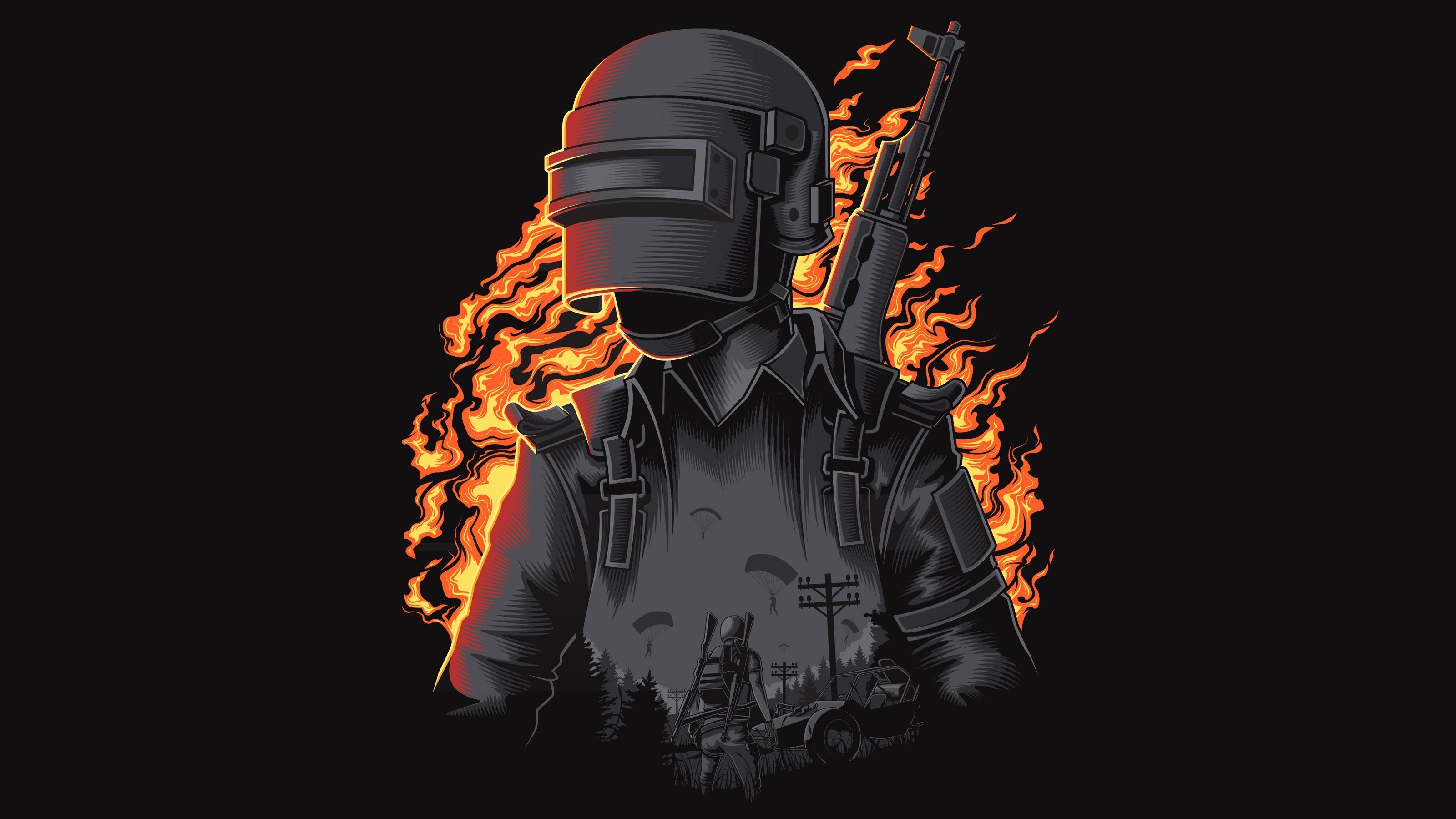 3200x1800 PUBG Dark Illustration. HD wallpaper for pc, Cool desktop wallpaper, 4k wallpaper for pc, Desktop