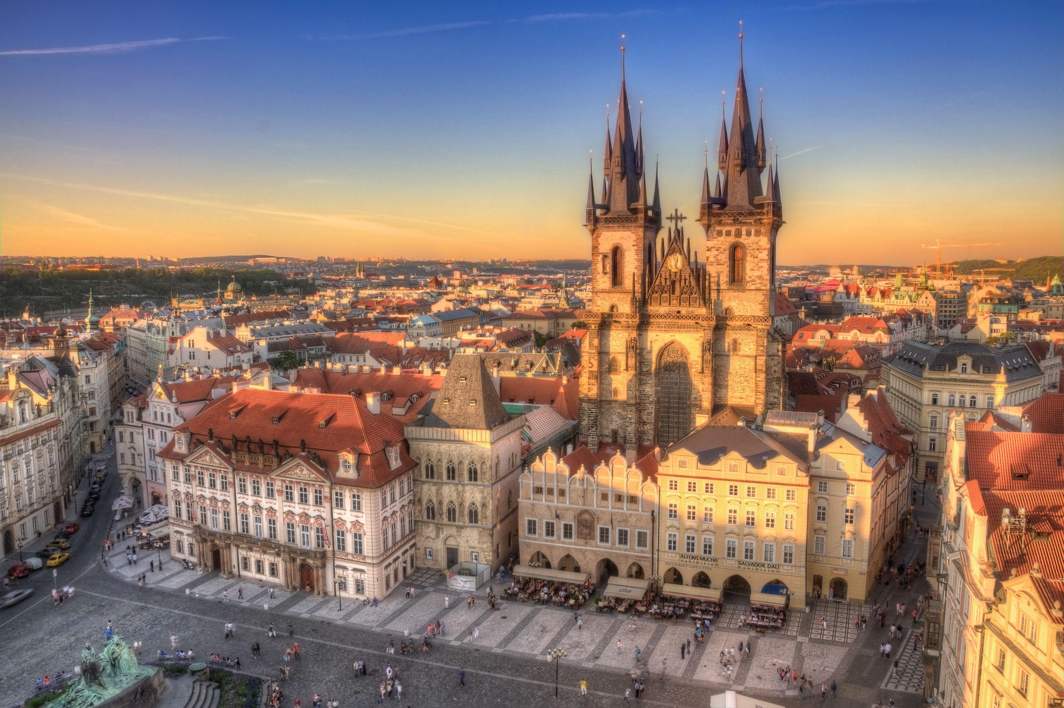 3460x2300 Picture Prague Czech Republic HDR From above Cities, Desktop