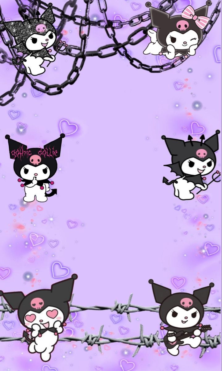 720x1200 Wallpaper Kuromi. Hello kitty iphone wallpaper, Emo wallpaper, Sanrio wallpaper, Phone