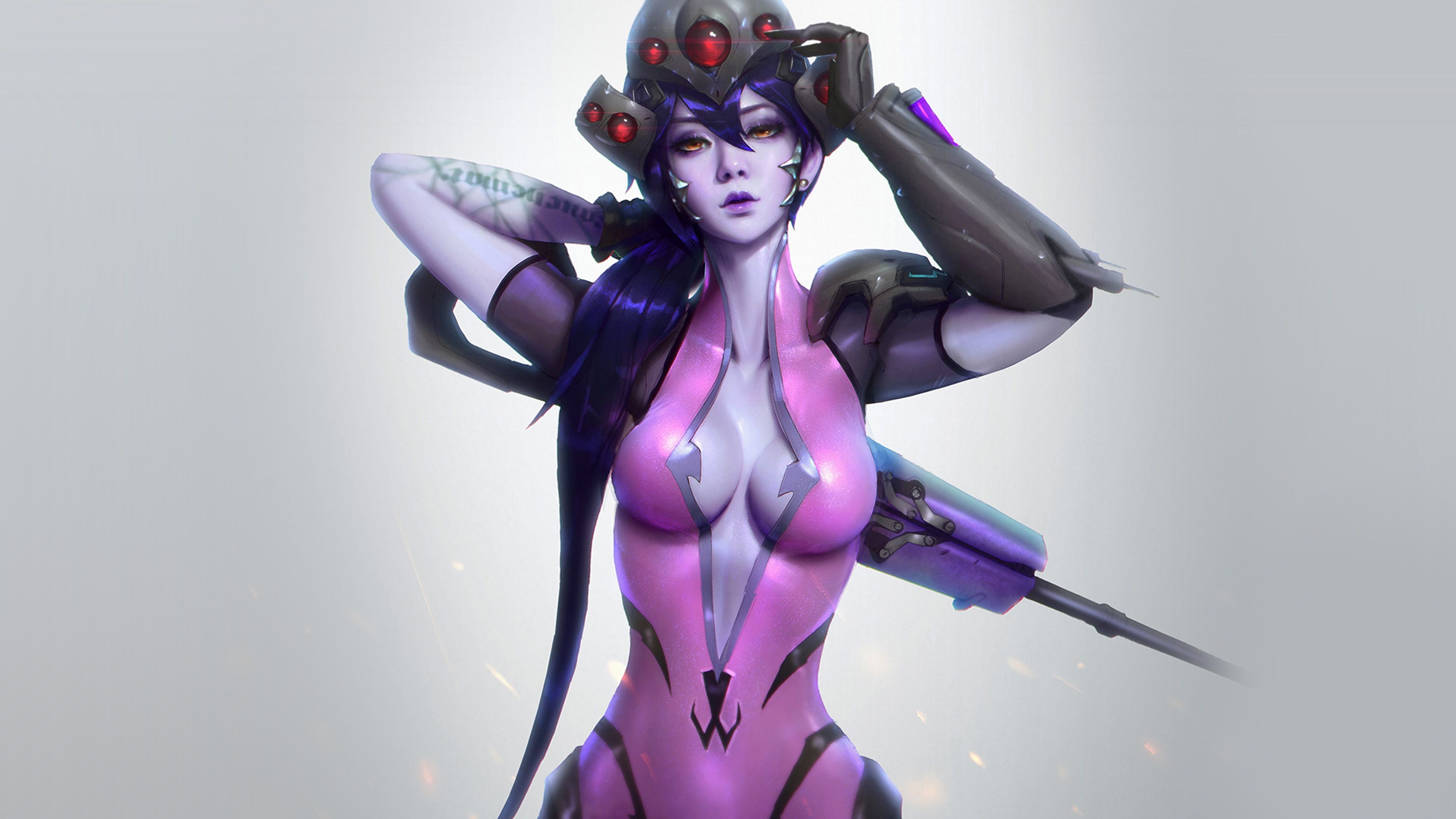 3840x2160 Overwatch Widowmaker Paul Kwon Illustration Art Wallpaper, Desktop