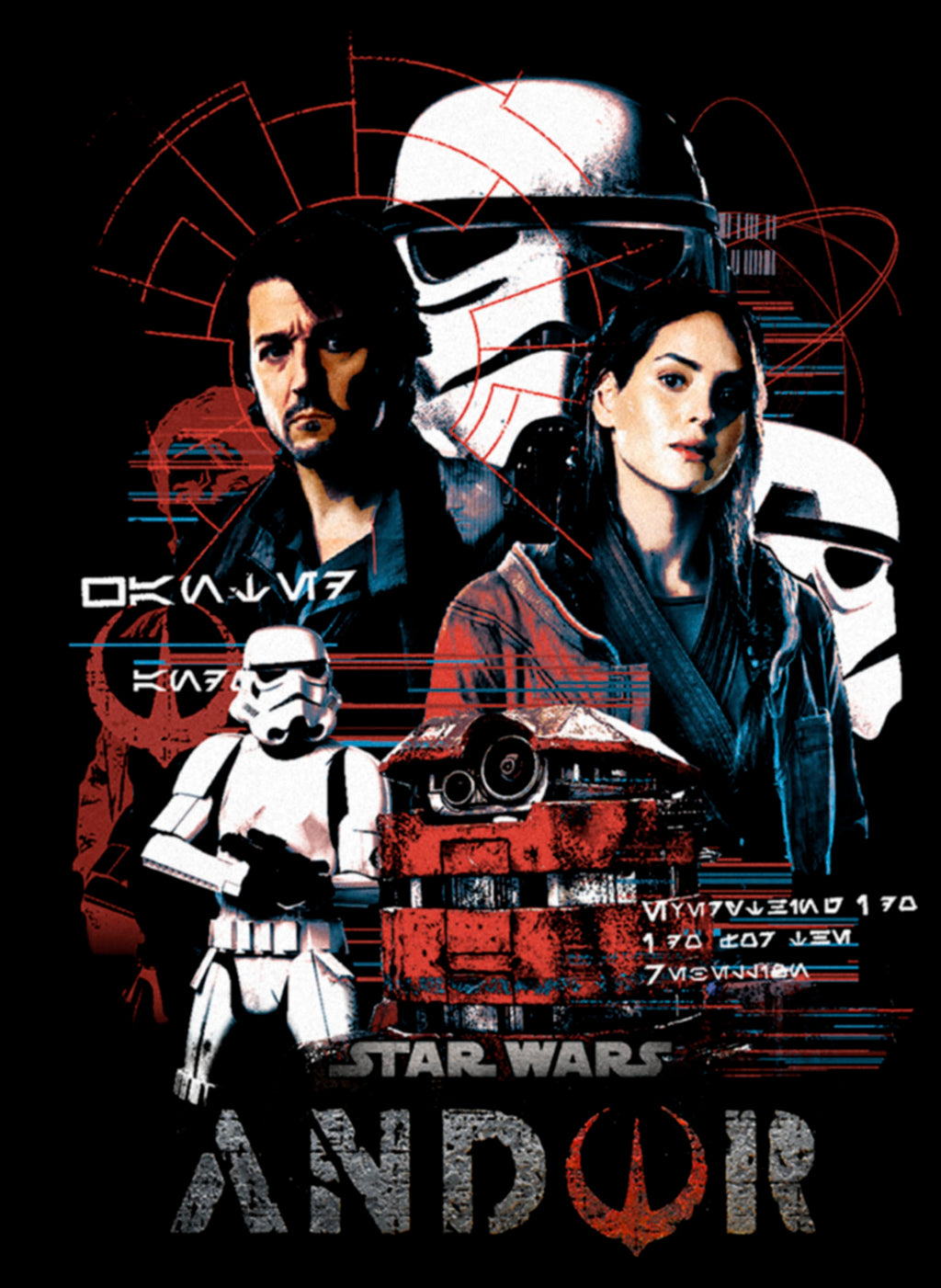 1030x1410 Junior's Star Wars: Andor Rebels Vs Stormtroopers T Shirt, Phone