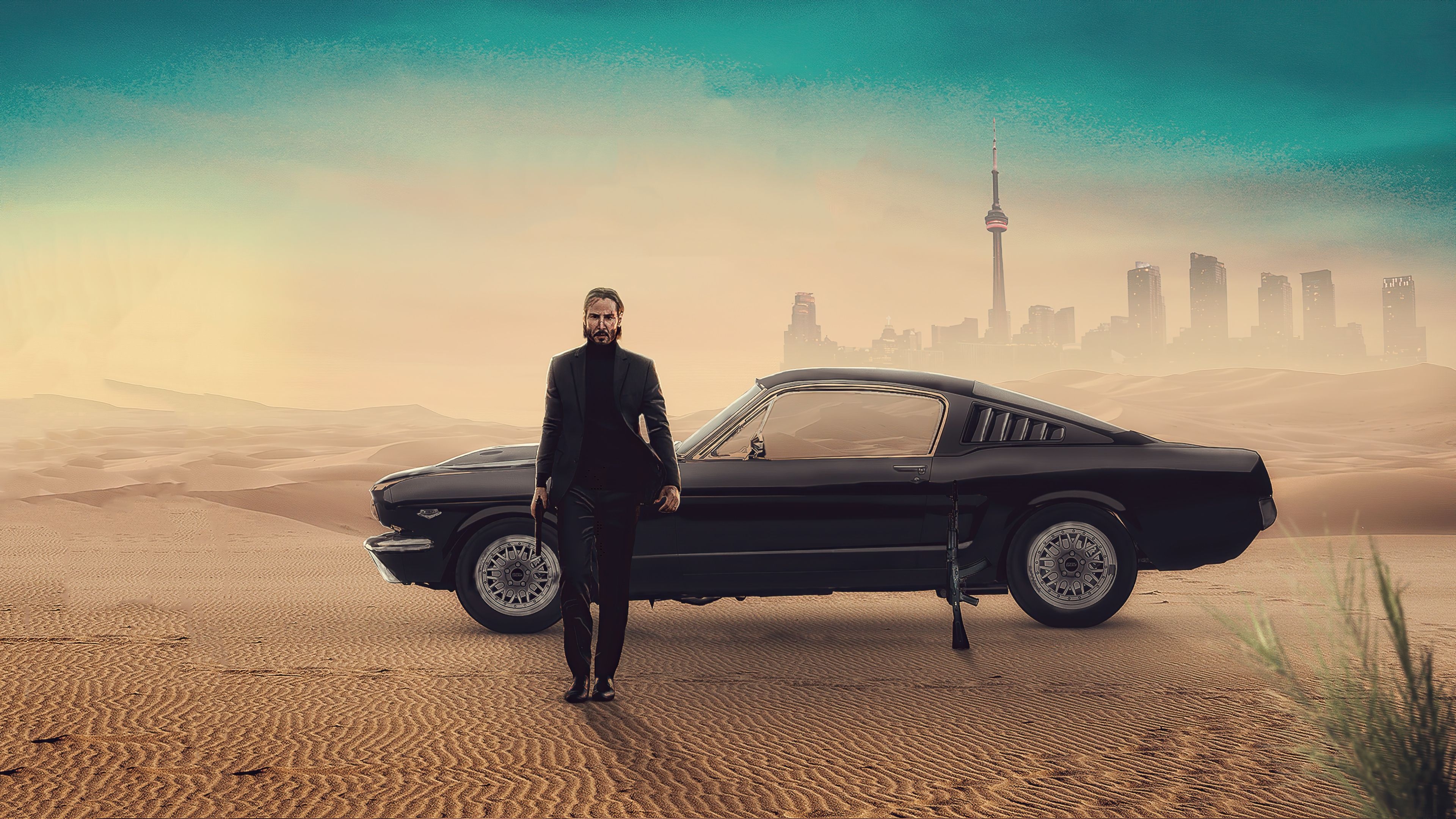 3840x2160 John Wick With Mustang. John wick mustang, John wick car wallpaper, Car wallpaper, Desktop