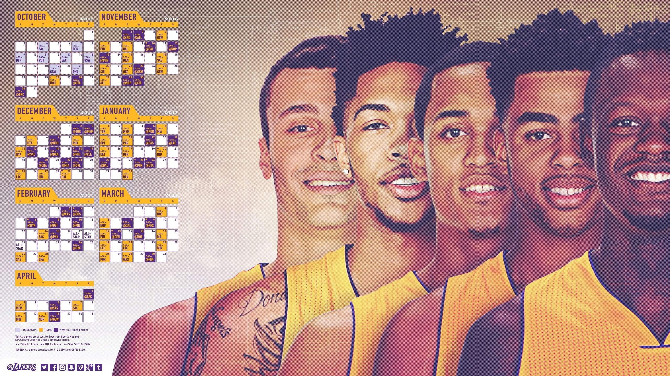 2560x1440 D'Angelo Russell HD Background, Desktop
