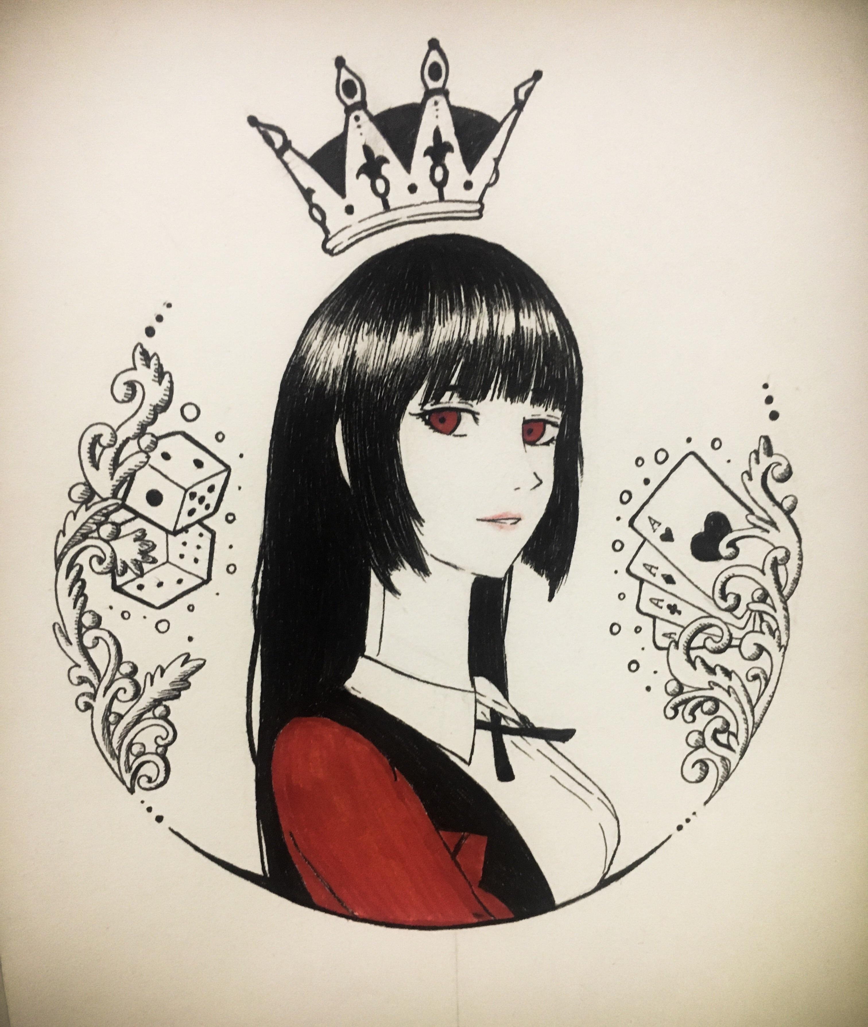 3030x3580 I made a fanart of Jabami Yumeko from Kakegurui, Phone