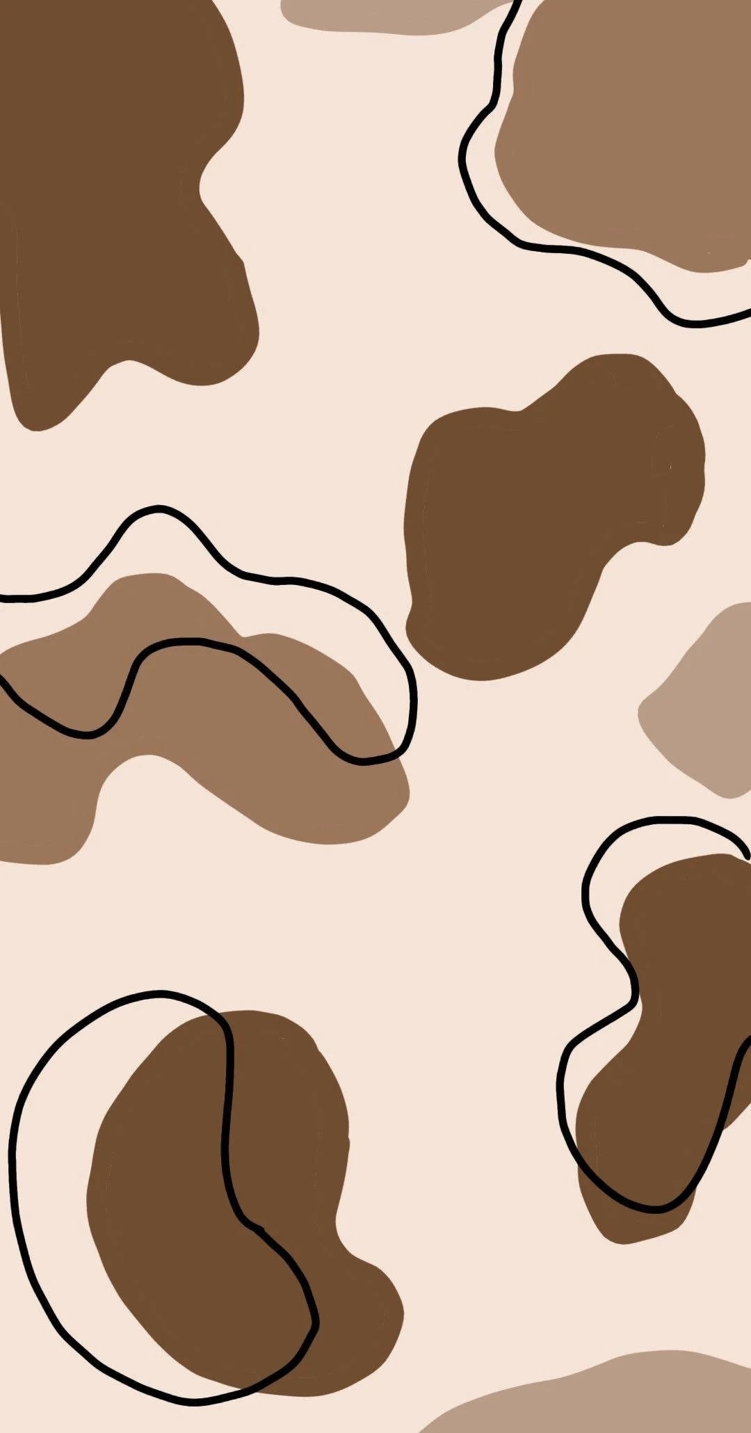 1080x2060 Download Aesthetic Brown Cow Print Wallpaper, Phone