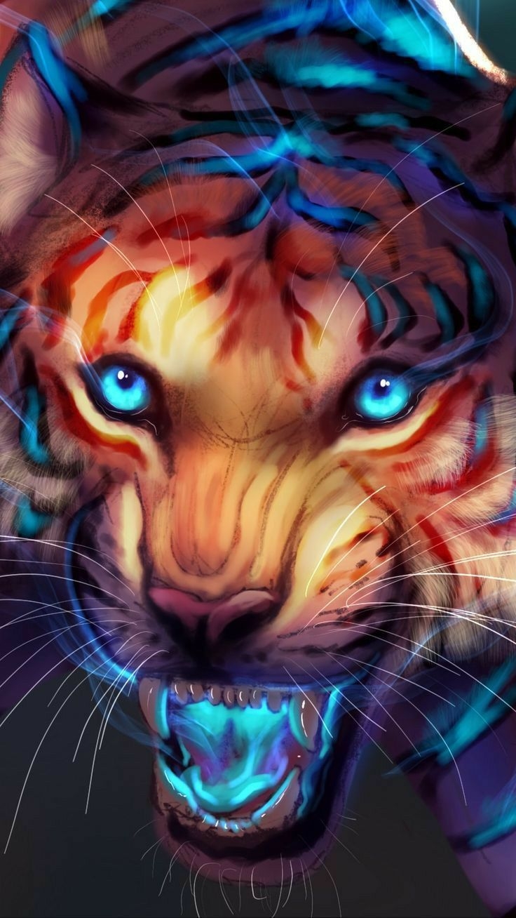 740x1310 Бенгальский тигр. Tiger art, Mythical creatures art, Lion art, Phone