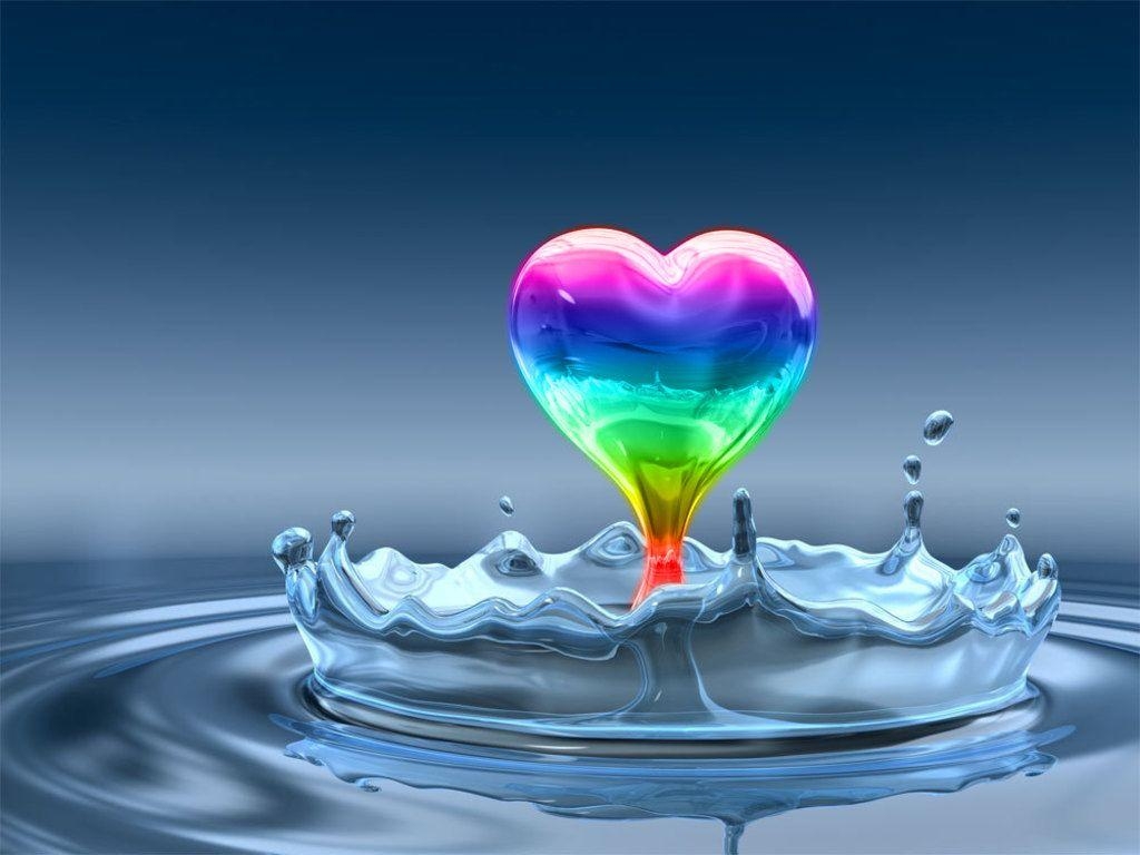 1030x770 Rainbow Heart Wallpaper. (44++ Wallpaper), Desktop