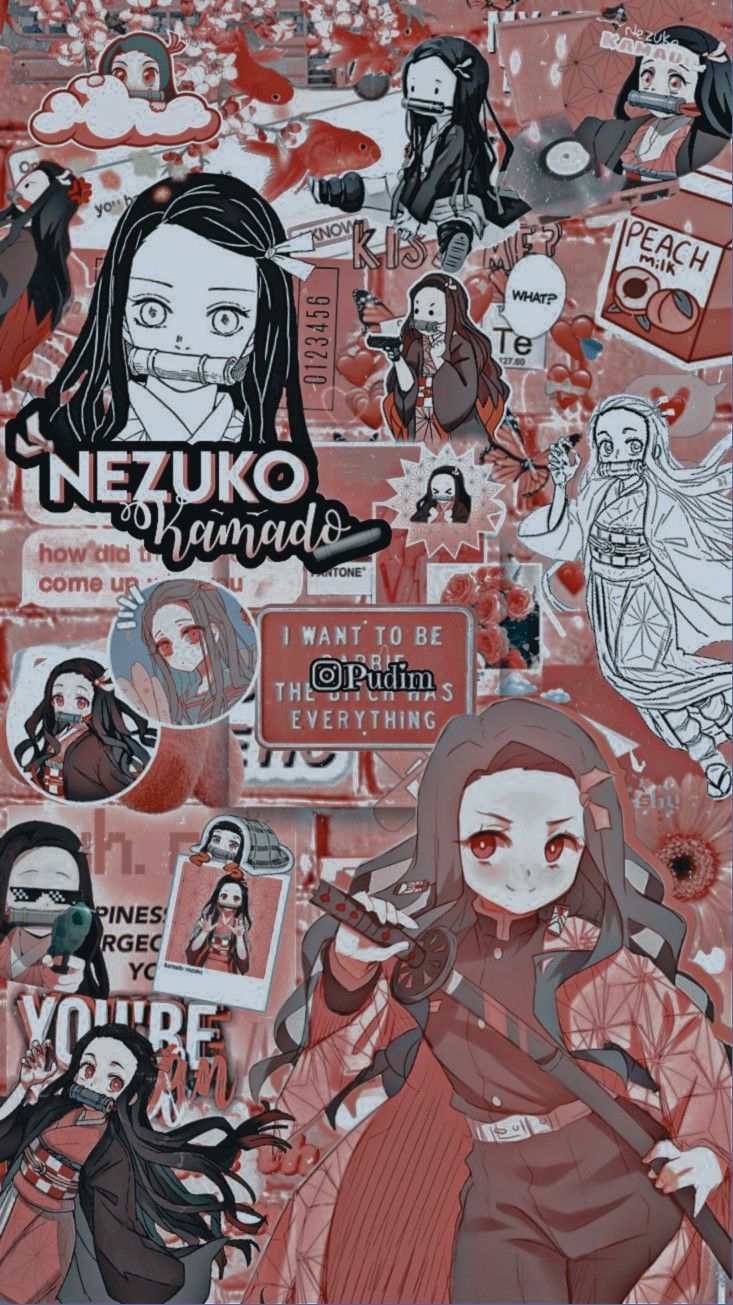 740x1310 Wallpaper Nezuko Kamado. Милые рисунки, Рисунки ключи, Японские иллюстрации, Phone