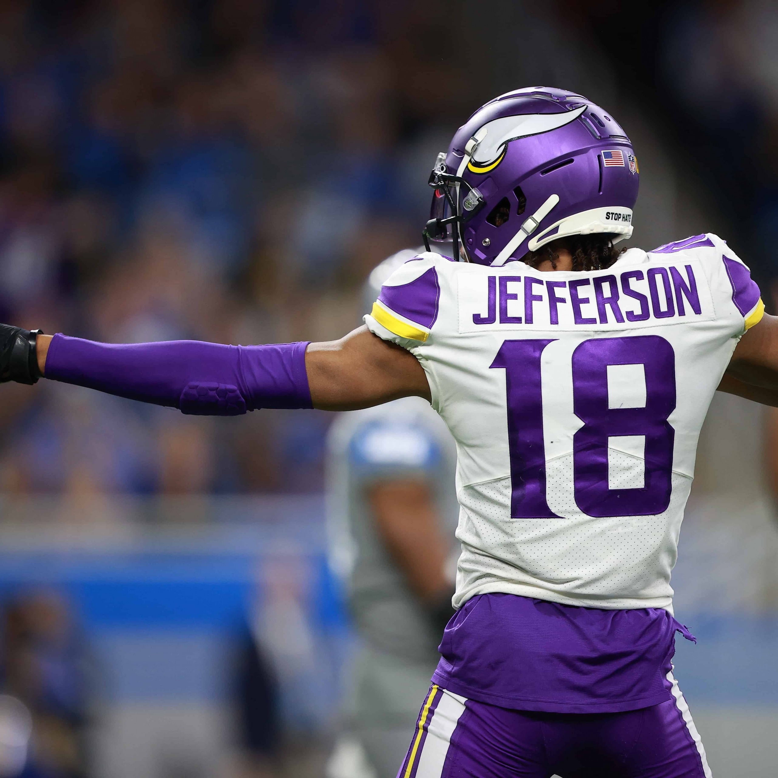 2560x2560 Justin Jefferson Wallpaper 4K, Wide receiver, Minnesota Vikings, Phone