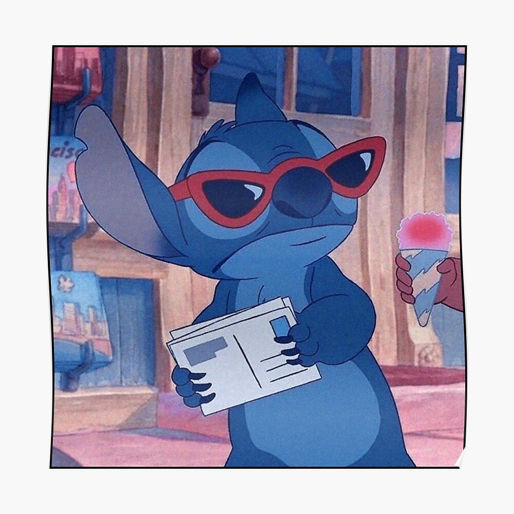 1000x1000 stitch with glasses Sticker, Phone