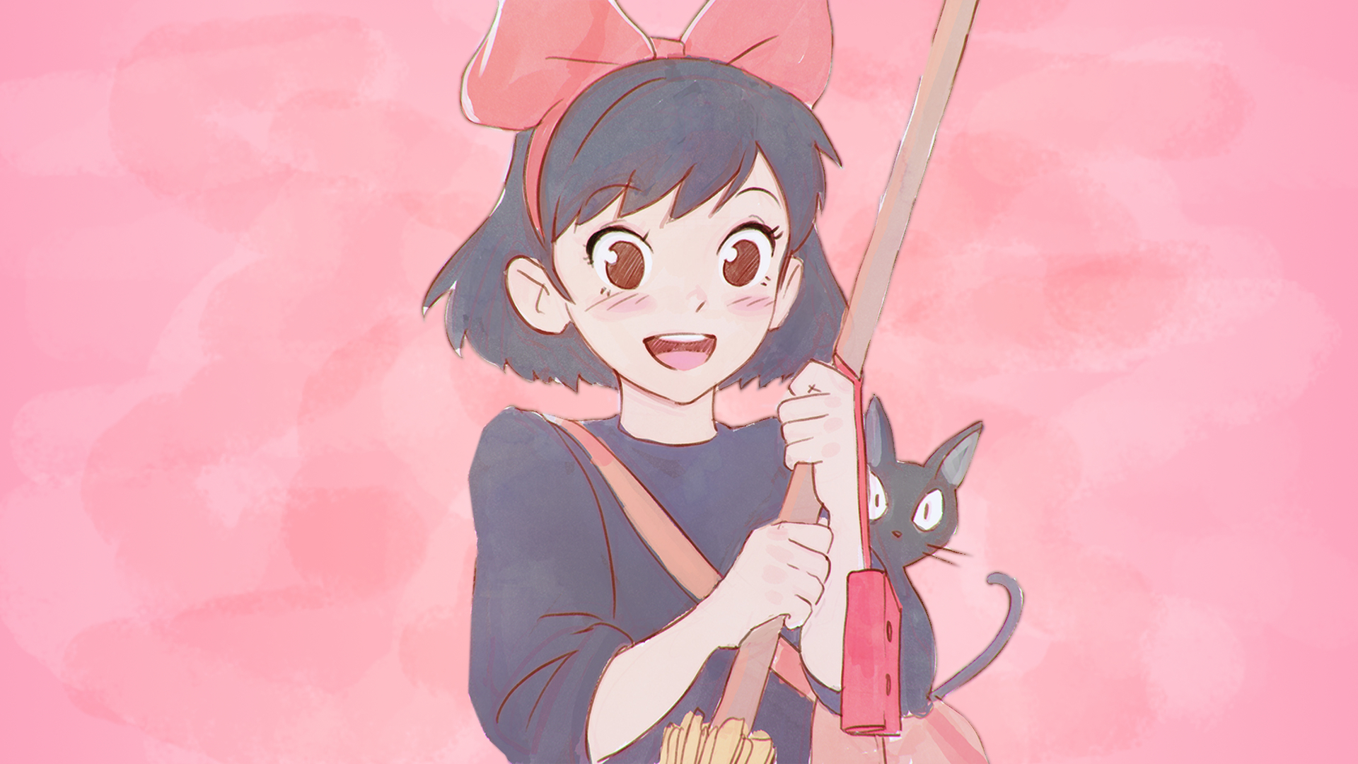 1920x1080 Digital Art Fantasy Art Artwork Original Characters Women Anime Girls Kiki&;s Delivery Service Schoolgirl Witch Cats Anime  UHD Wallpaper. Walldump HD and UHD Wallpaper, Desktop