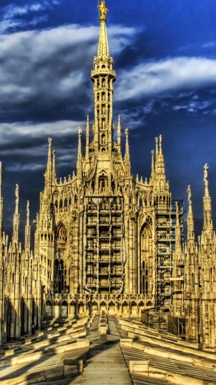 720x1280 Download Wallpaper  Gothic cathedral, Milan, Architecture, Phone