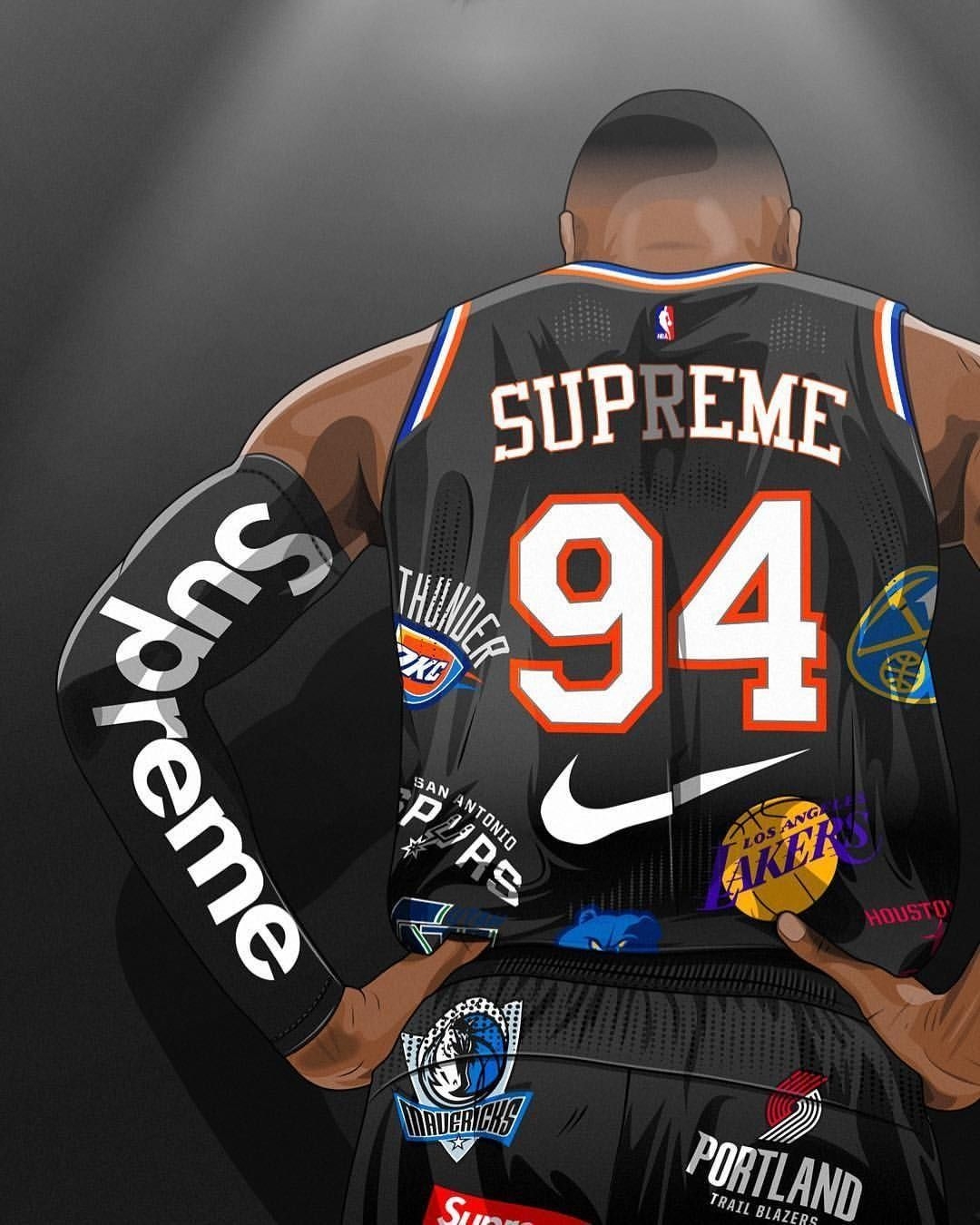 1080x1350 Supreme Basketball Cartoon Wallpaper, Phone