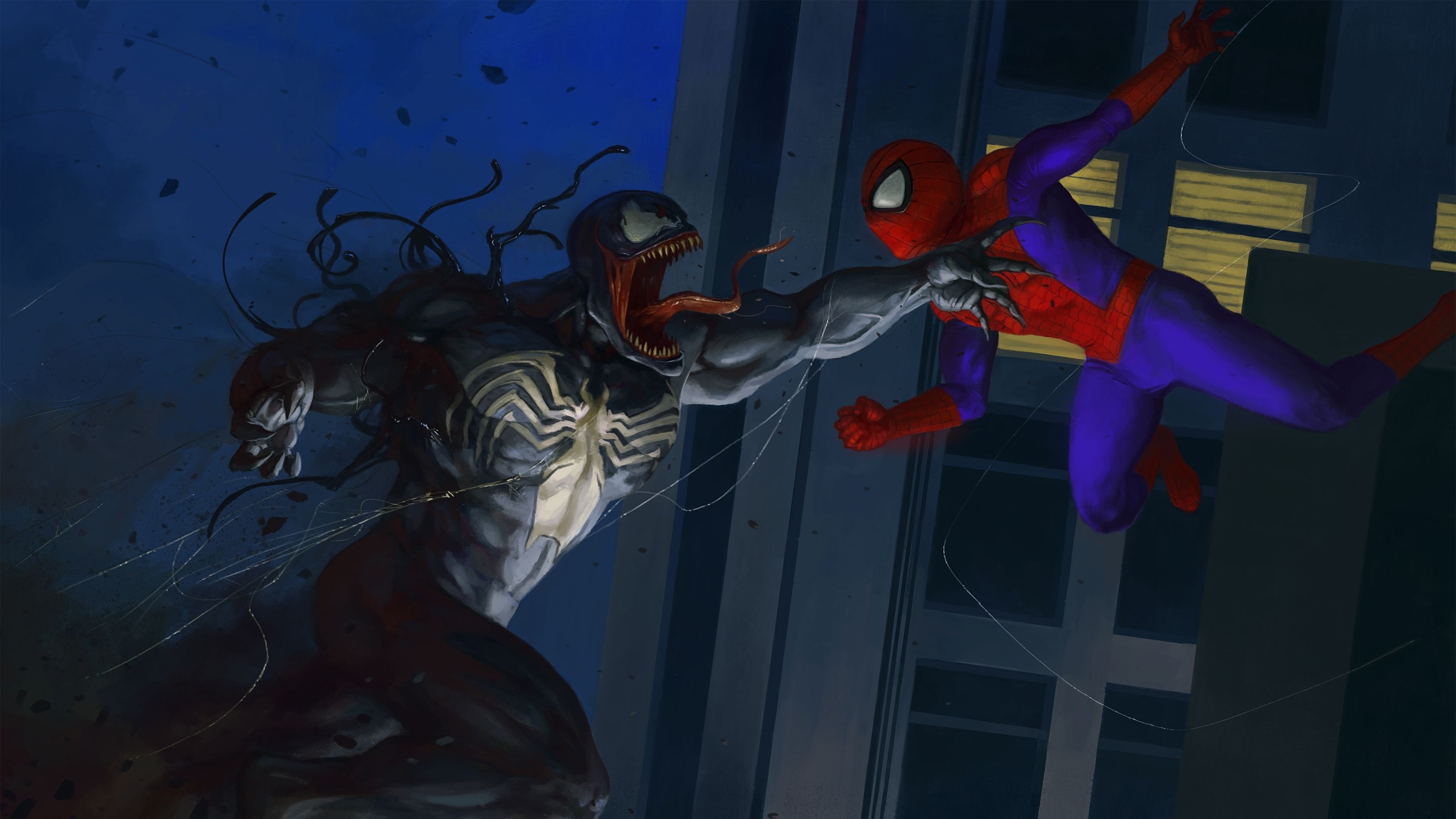 3200x1800 Download  Venom Vs Spider Man Wallpaper, Desktop