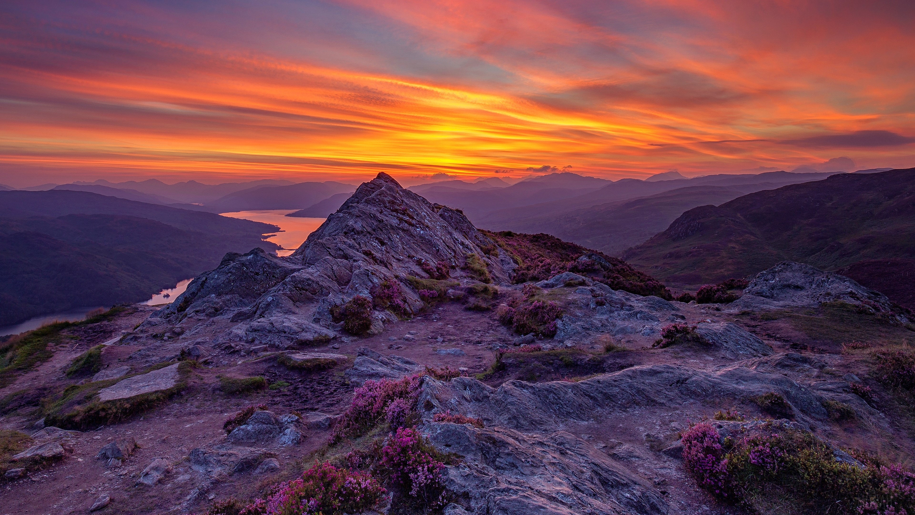 3840x2160 Cloud, Landscape, Mountain, Nature, Scenic, Scotland, Sky, Sunset 4k Gallery HD Wallpaper, Desktop