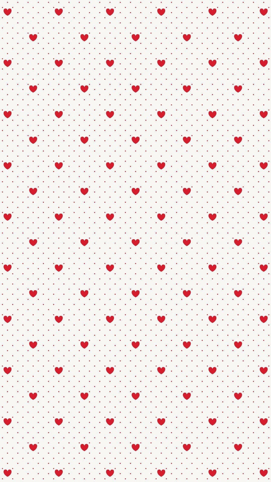 1080x1920 Coquette Red Heart Pattern Wallpaper, Phone