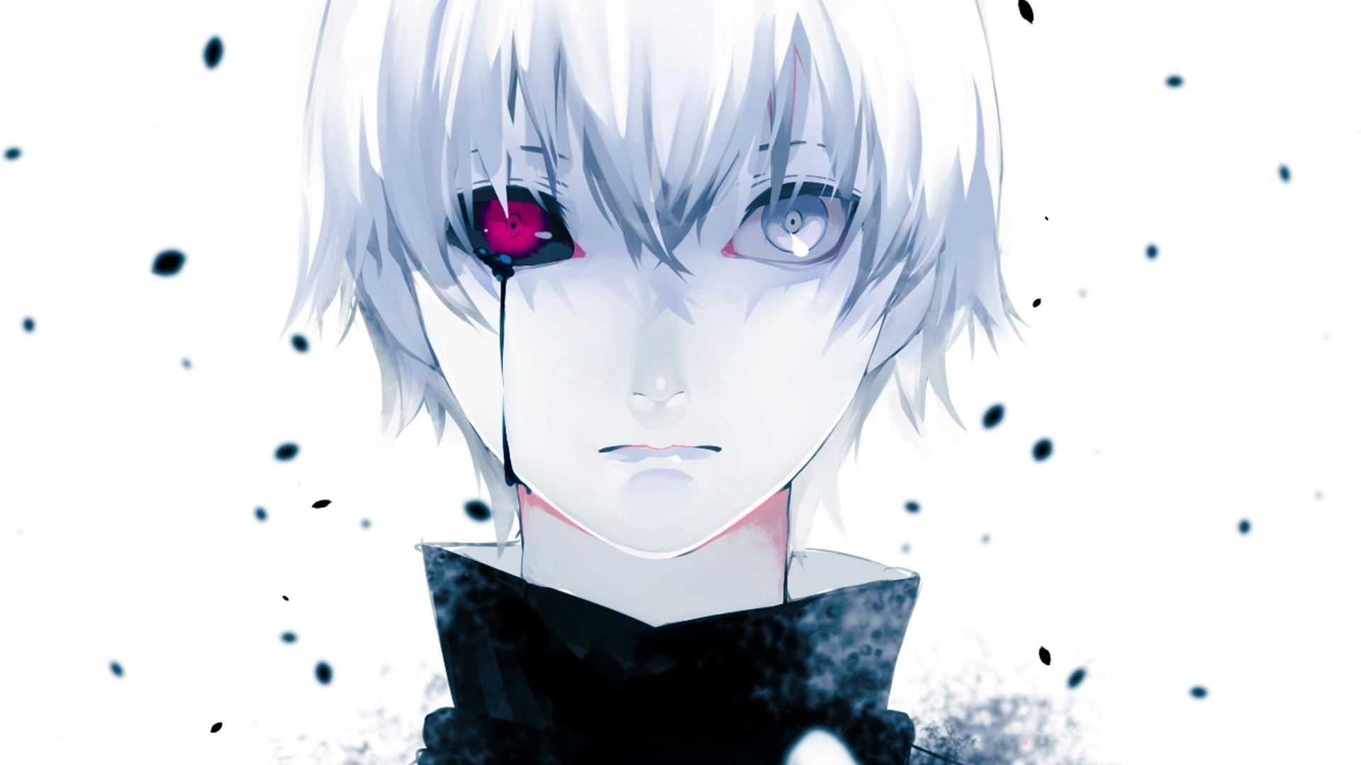 1920x1080 Tokyo Ghoul, heterochromia, simple background, crying wallpaper, Desktop