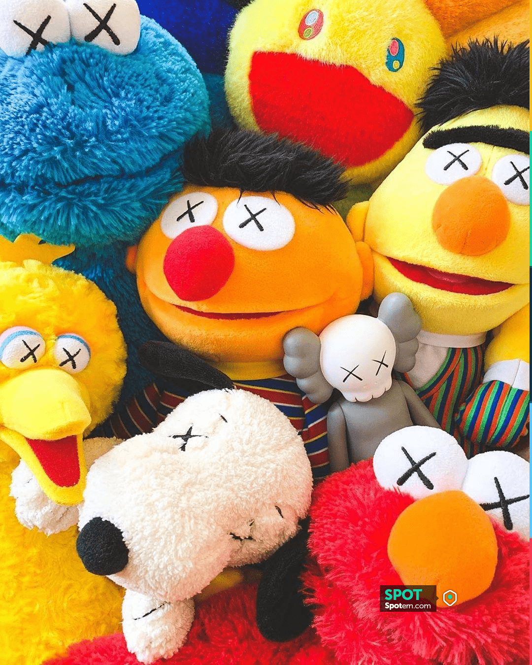 1080x1350 KAWS Sesame Street Uniqlo Elmo Plush Toy Red on the account Instagram of, Phone