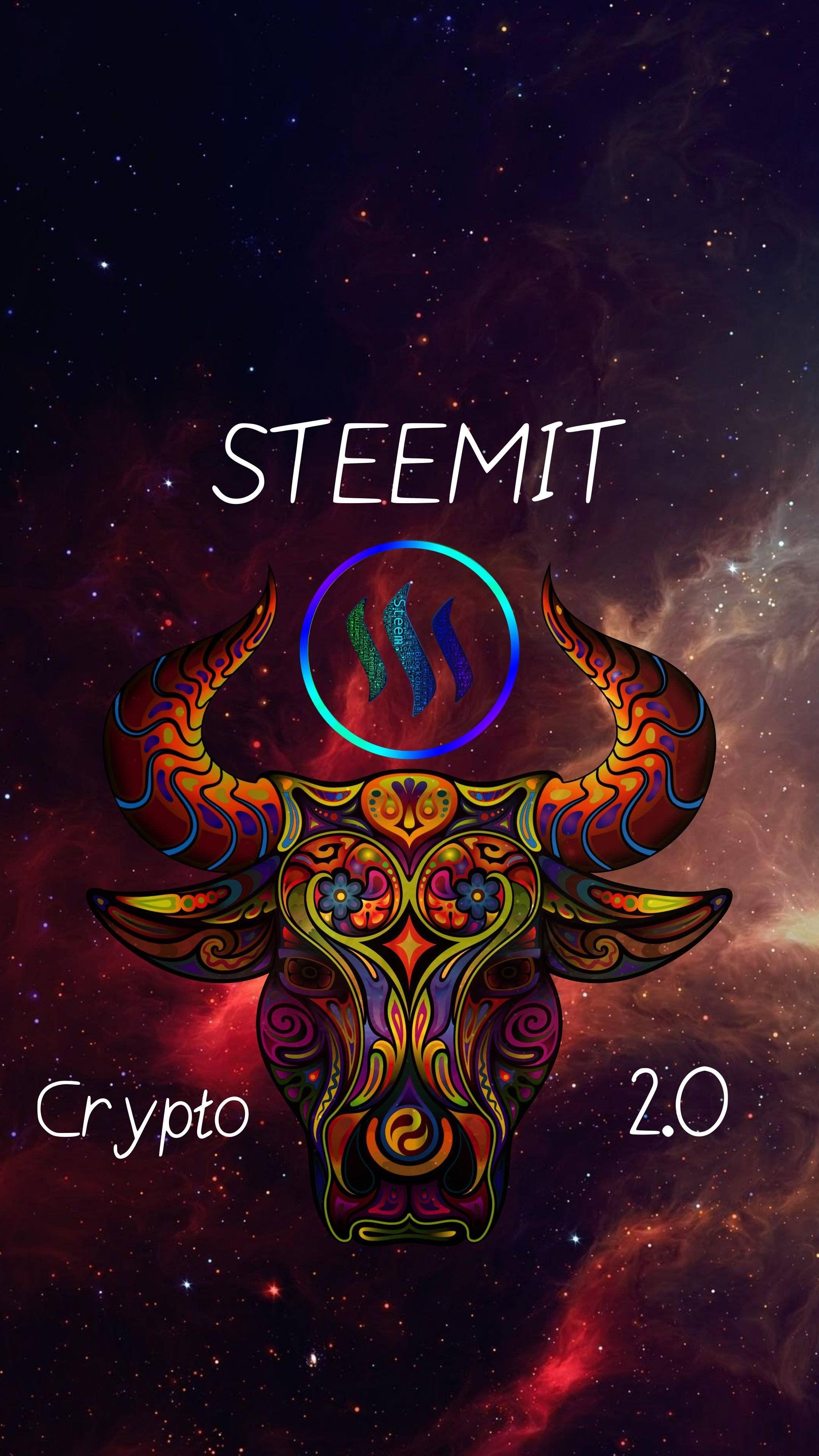 2160x3840 4k Steemit Mobile Phone Wallpaper, Steem Bull And Slogans, Phone