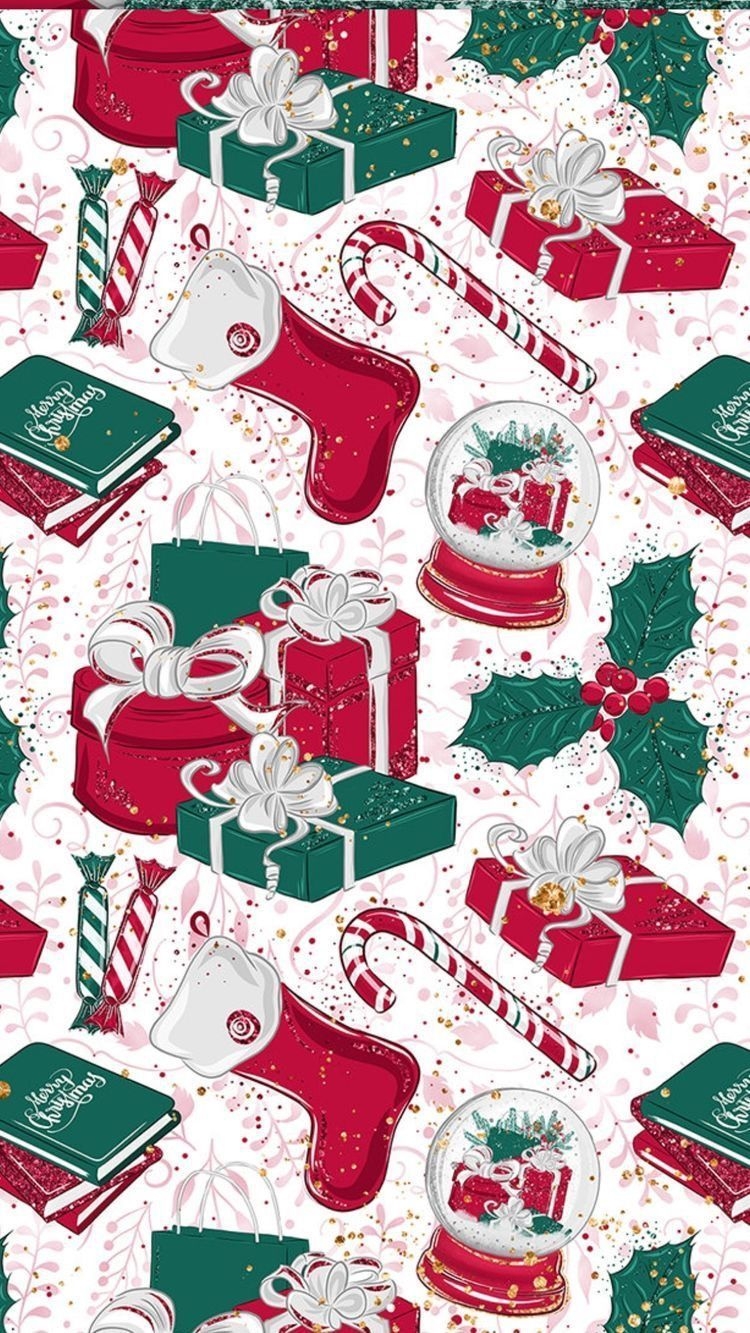 750x1340 Vintage Christmas iPhone Wallpaper Free Vintage Christmas iPhone Background, Phone