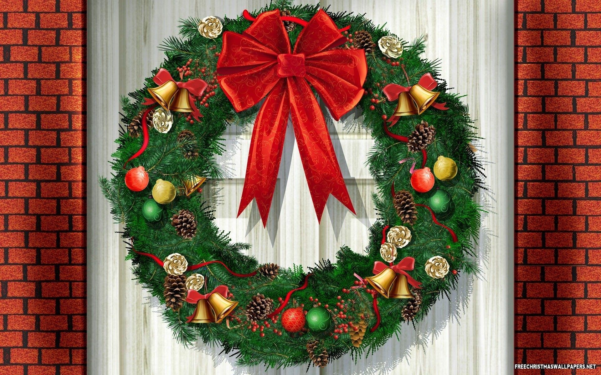 1920x1200 Christmas Wreath Painting, Desktop