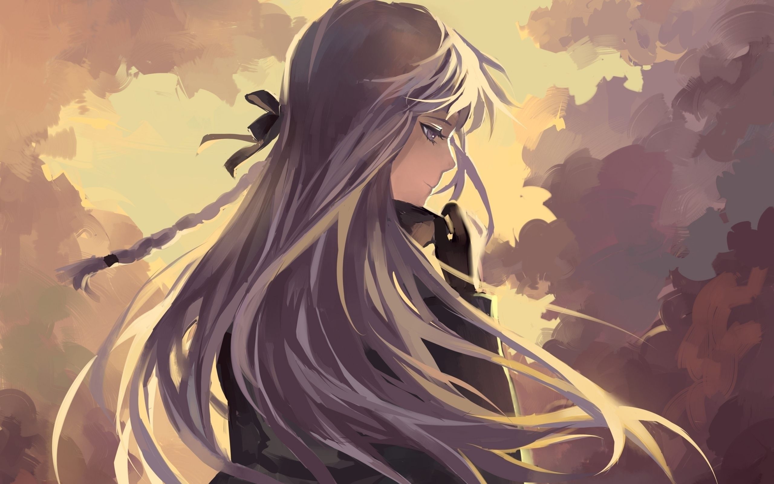 2560x1600 Cute Sad Anime Girl, Desktop