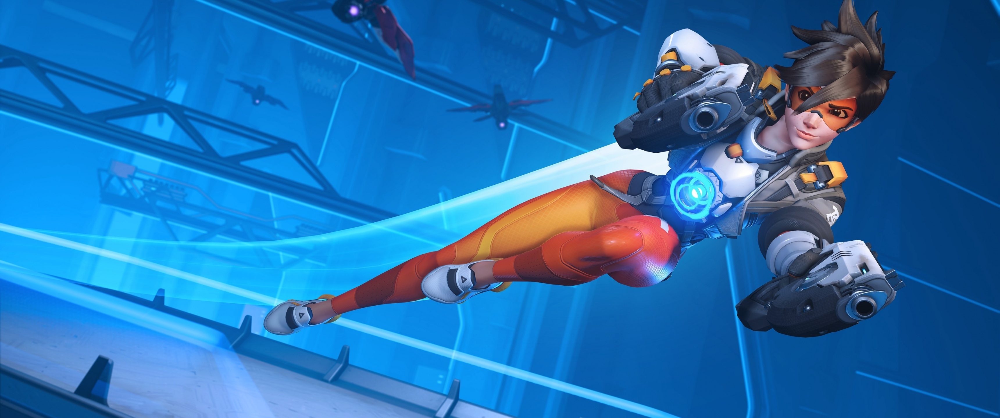 3440x1440 Overwatch 2 Wallpaper 4K, Tracer, Dual Screen