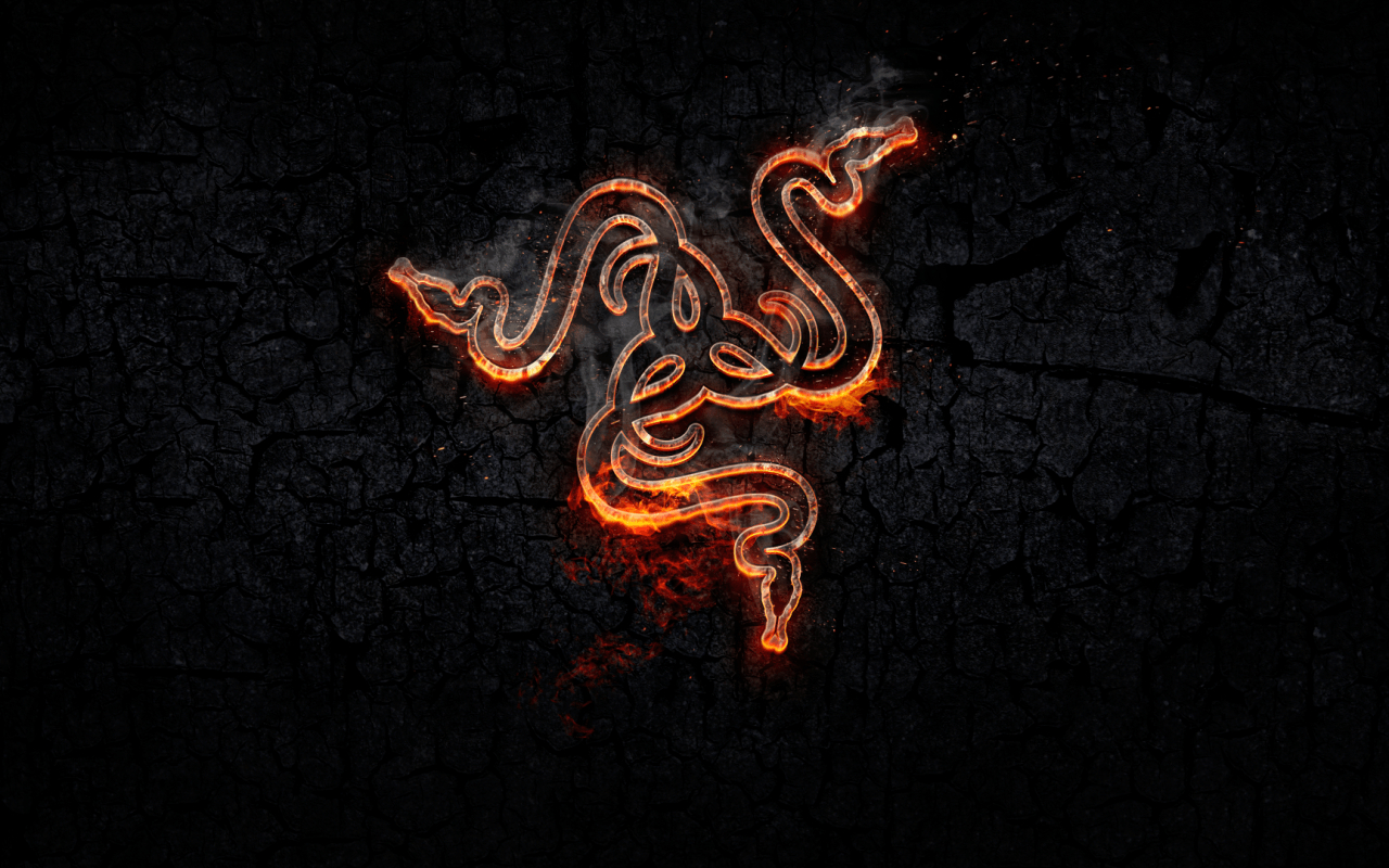 1280x800 Download  Razer, Logo, Fire, Gaming, Snake, Desktop