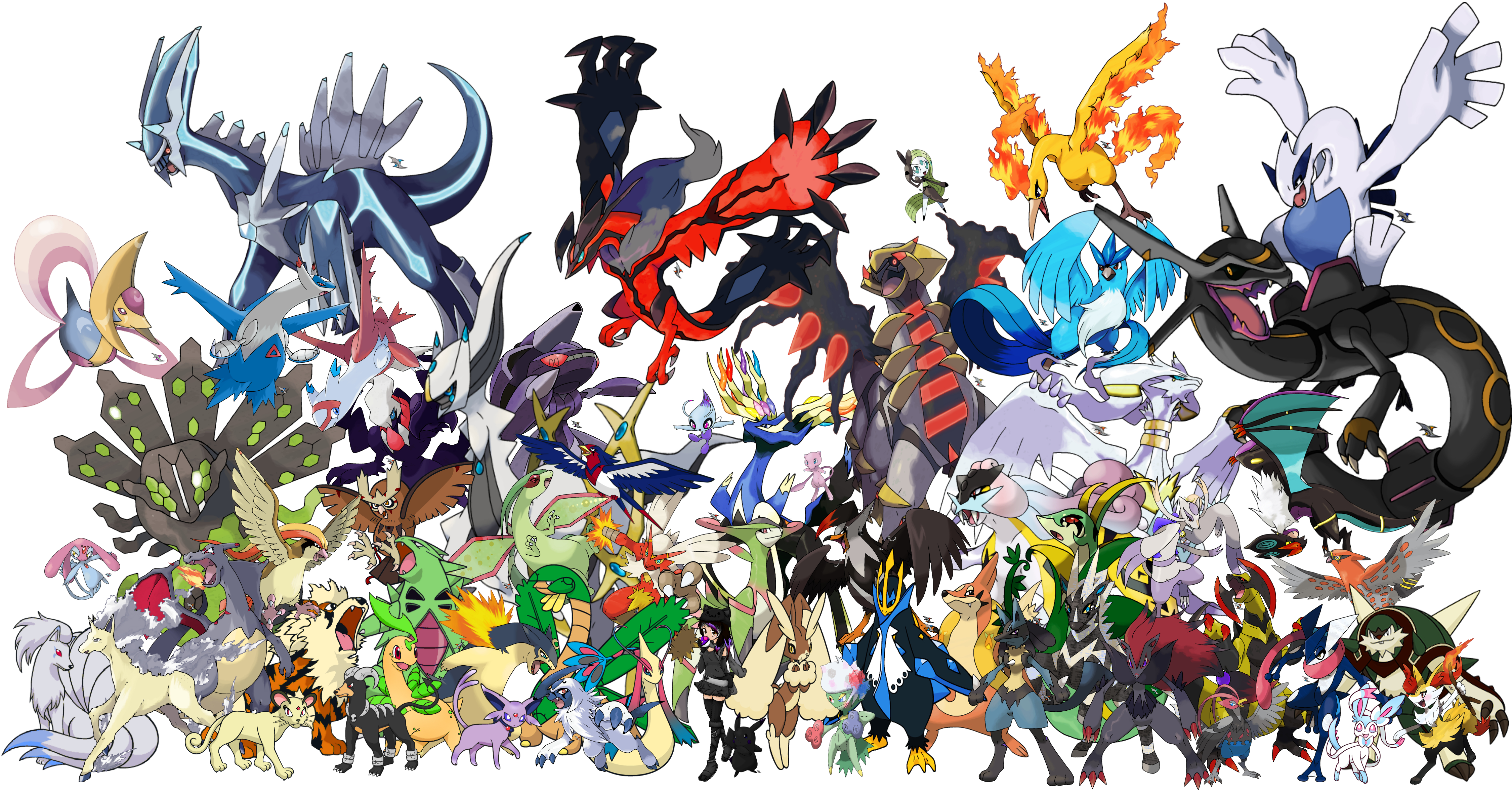 4500x2350 All Shiny Legendary Pokemon Wallpaper. Shiny Wallpaper, Shiny Metal Wallpaper and Wallpaper Shiny Silver, Desktop