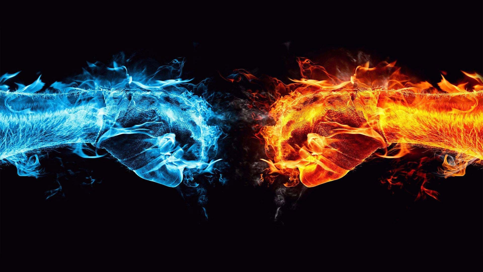 1920x1080 water vs fire wallpaper. FOUR ELEMENTS. Digital art, Desktop