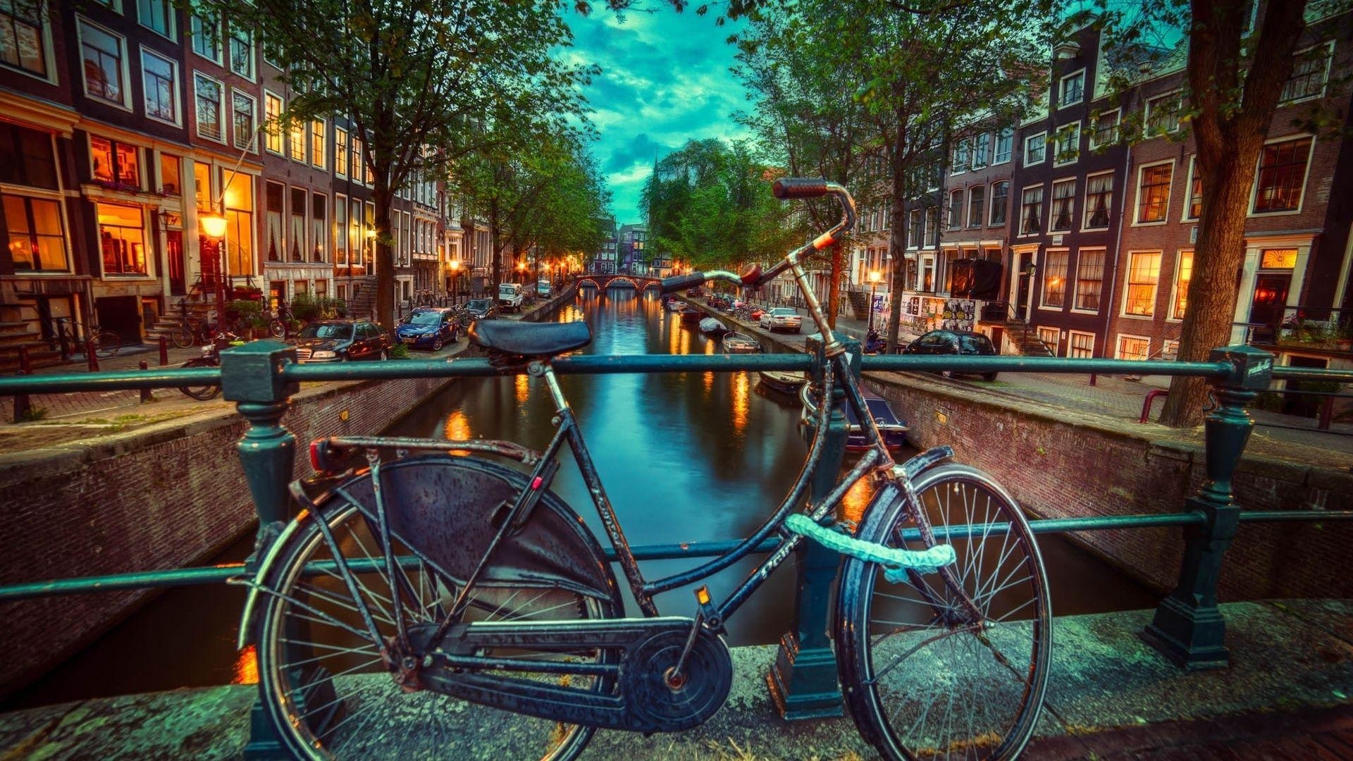 1920x1080 Amsterdam, The City, Nederland, The Netherlands, Bike, Desktop