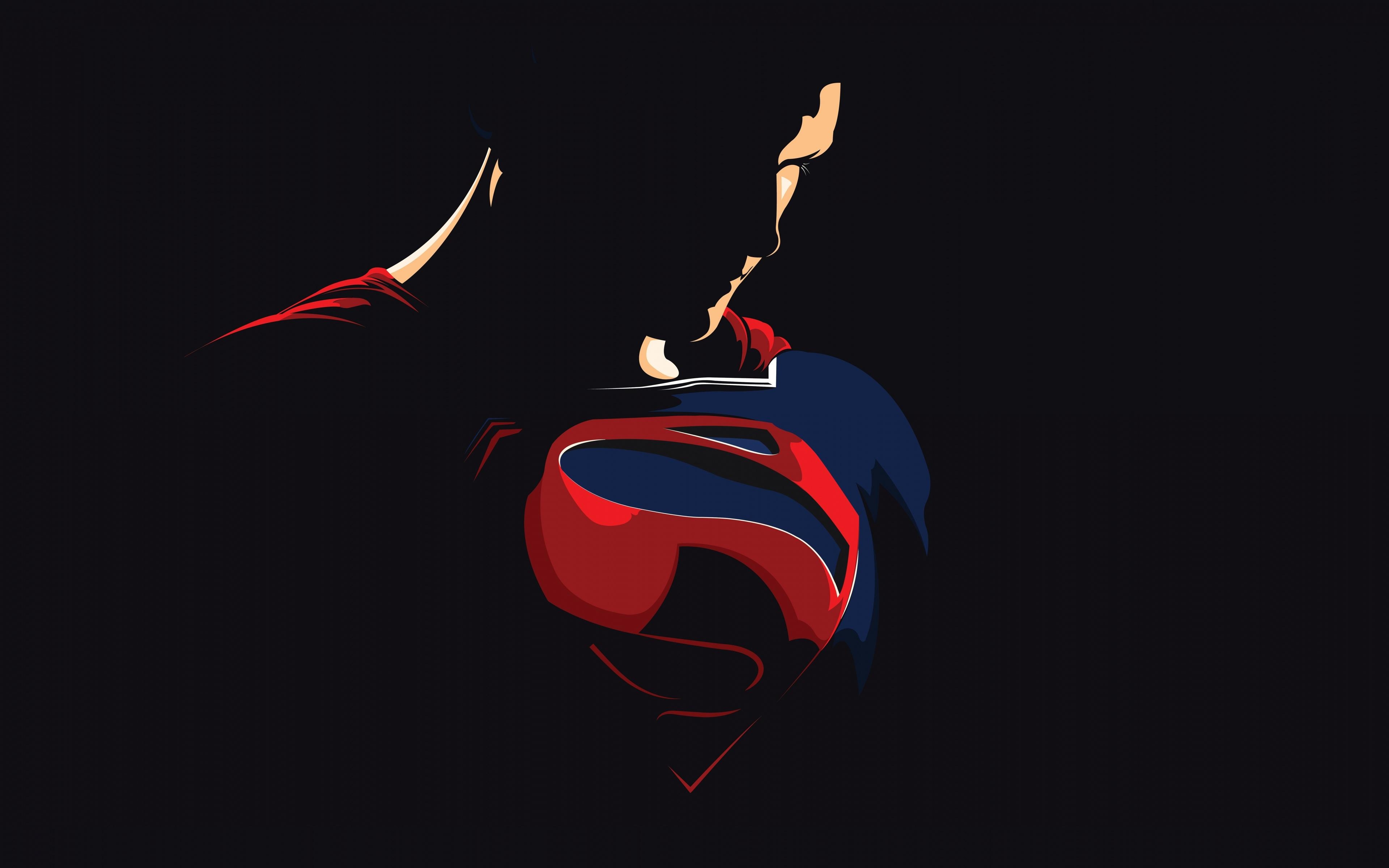 3840x2400 Download  wallpaper superman, justice league, minimal, Desktop