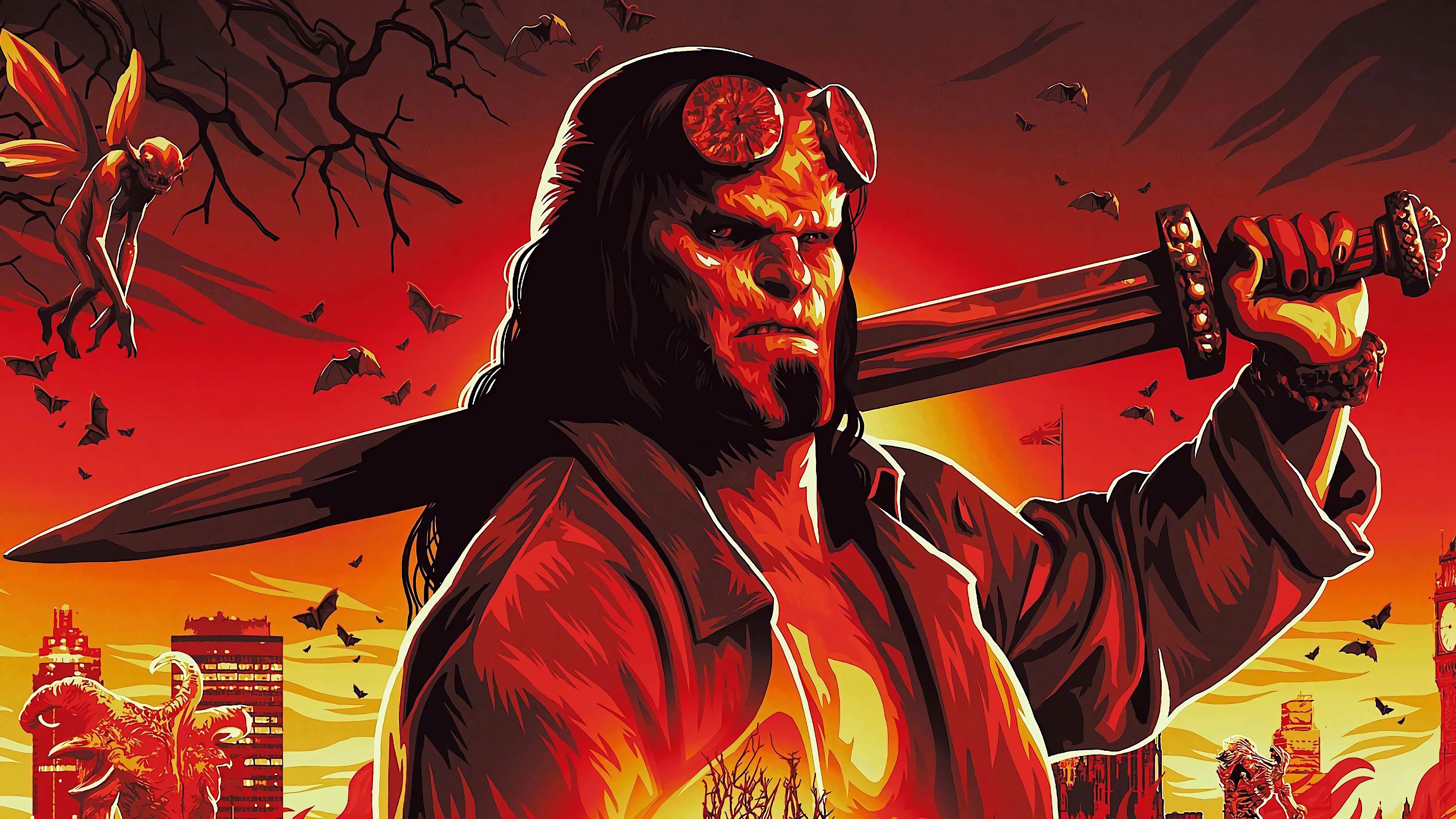 3840x2160 Hellboy (Movie 2019) 4K 8K HD Wallpaper, Desktop
