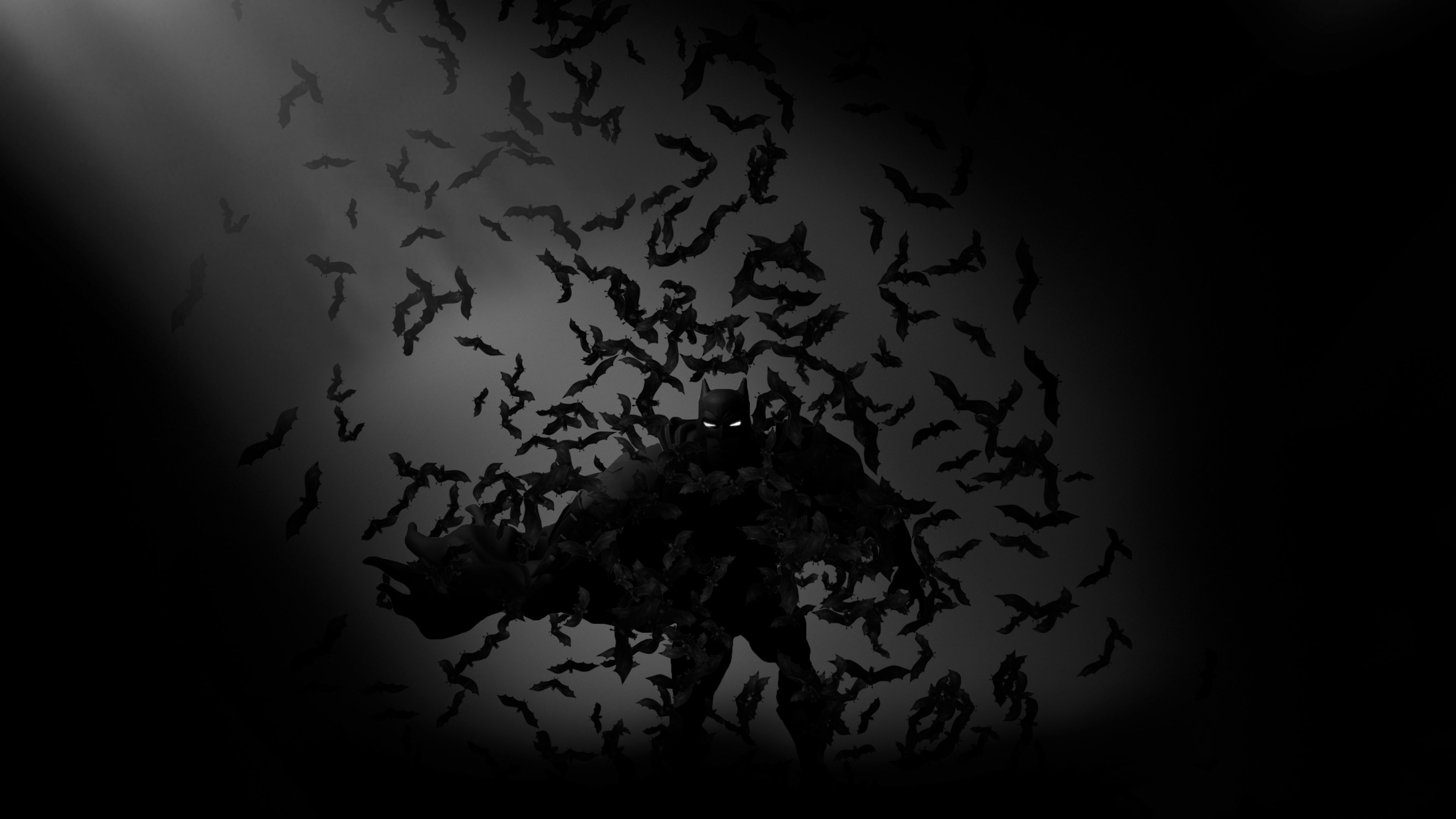 3840x2160 Batman Bats Art 4k Monochrome Wallpaper, Hd Wallpaper, Black And White Wallpaper, Bats Wallpaper, Ba. Art Wallpaper, Black Love Art, Black And White Wallpaper, Desktop