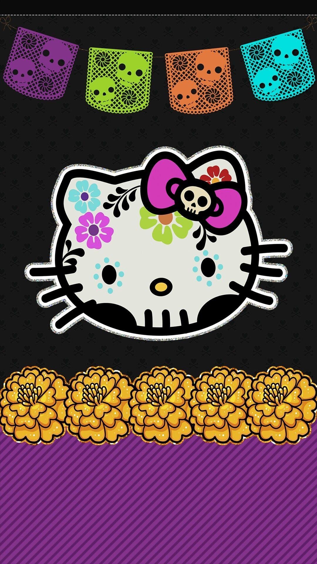 1080x1920 Hello Kitty cell phone wallpaper, lock screen pic, dia de los, Phone