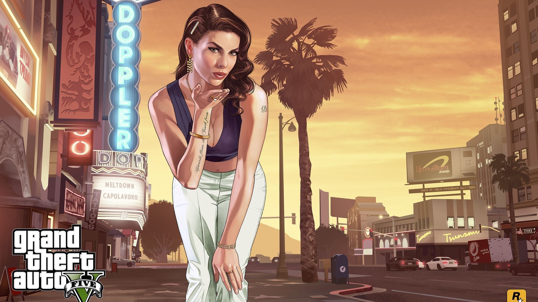 2050x1160 GTA 5 Girl Wallpaper, Desktop