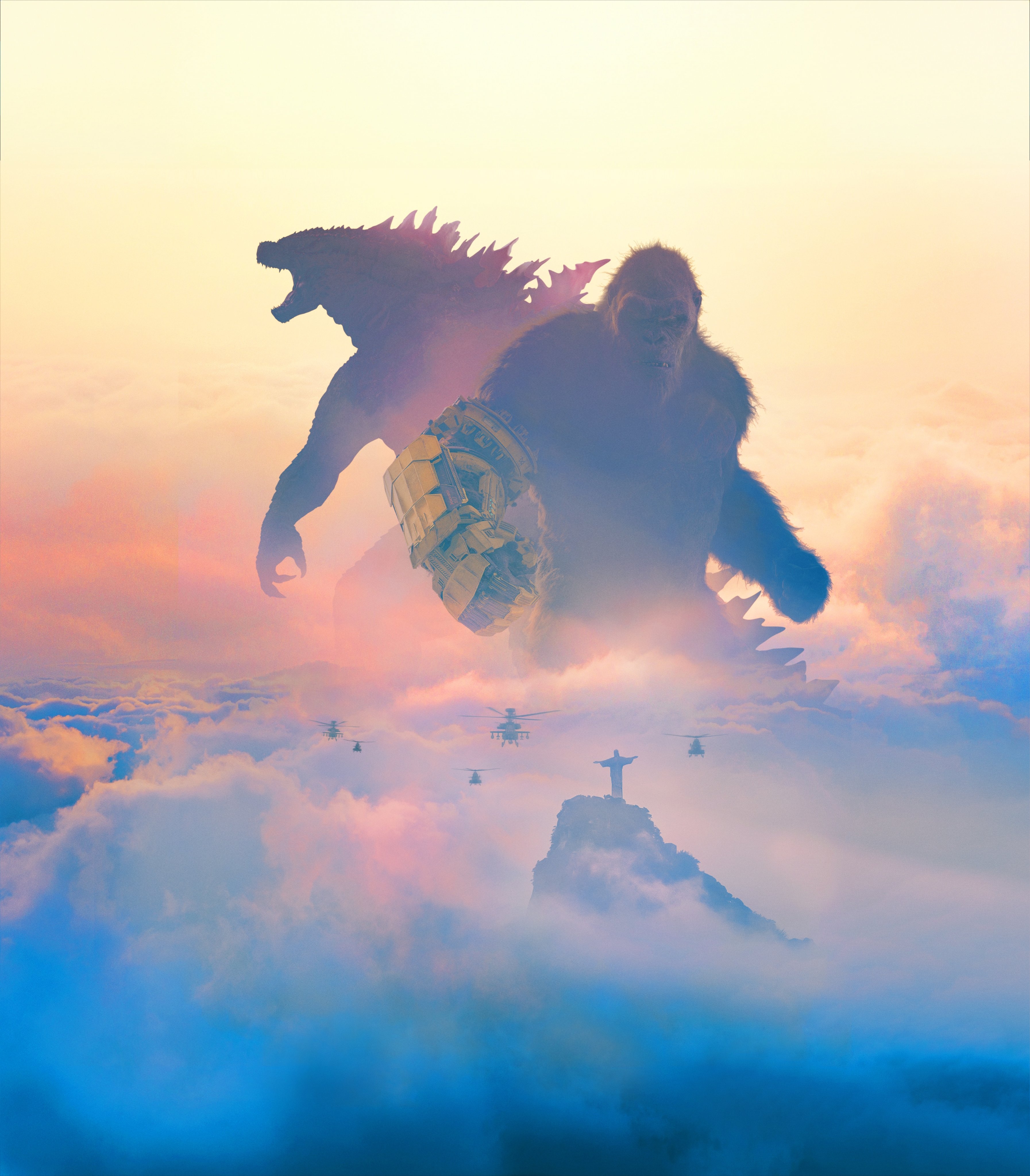 3590x4100 Textless Poster for Godzilla x Kong, Phone