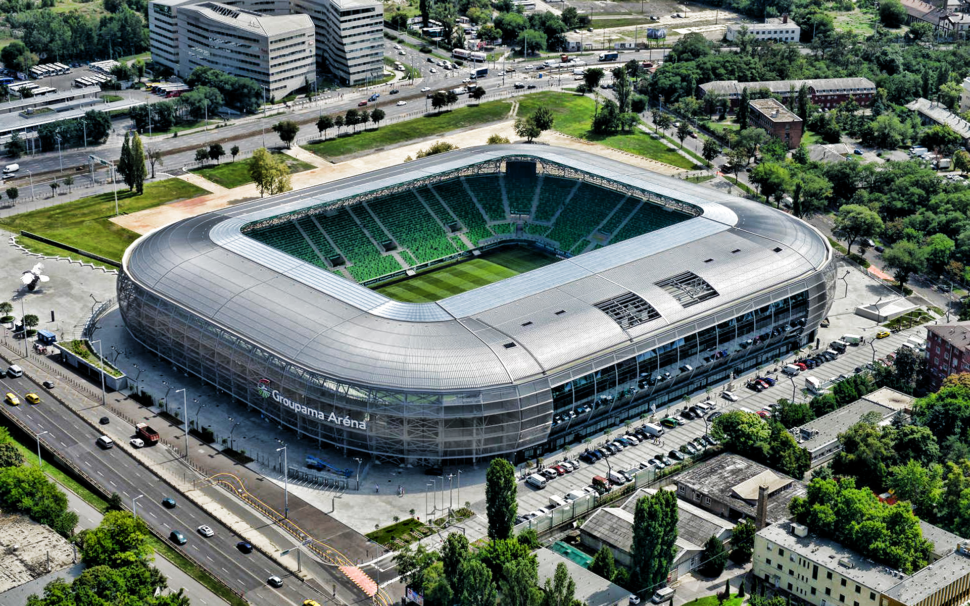 1920x1200 Download wallpaper Groupama Arena, Budapest, Hungary, Ferencvarosi TC stadium, football, hungarian football stadium, sports arenas for desktop with resolution. High Quality HD picture wallpaper, Desktop