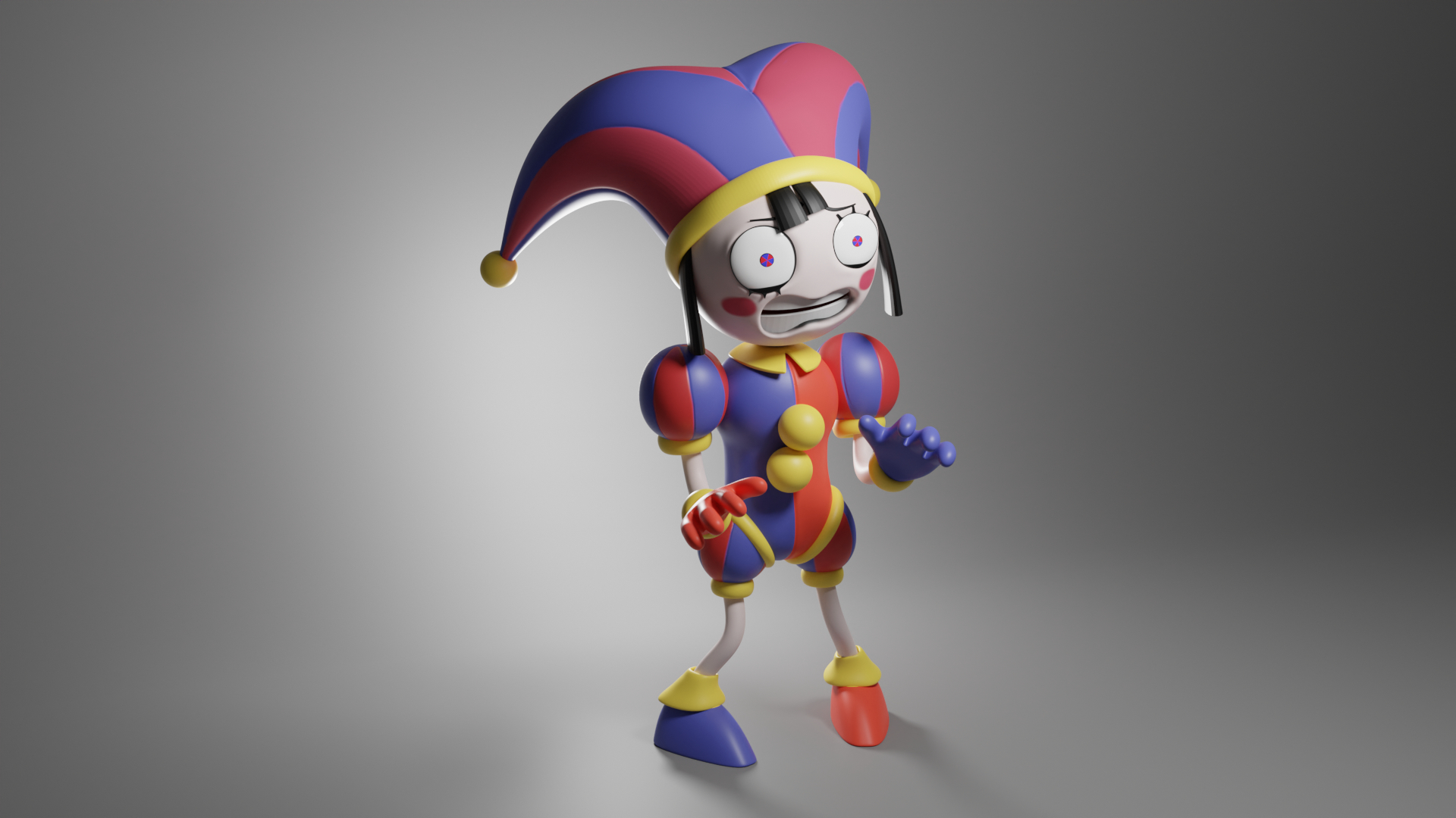 1920x1080 STL file Pomni Amazing Digital Circus・3D printable design to download・Cults, Desktop