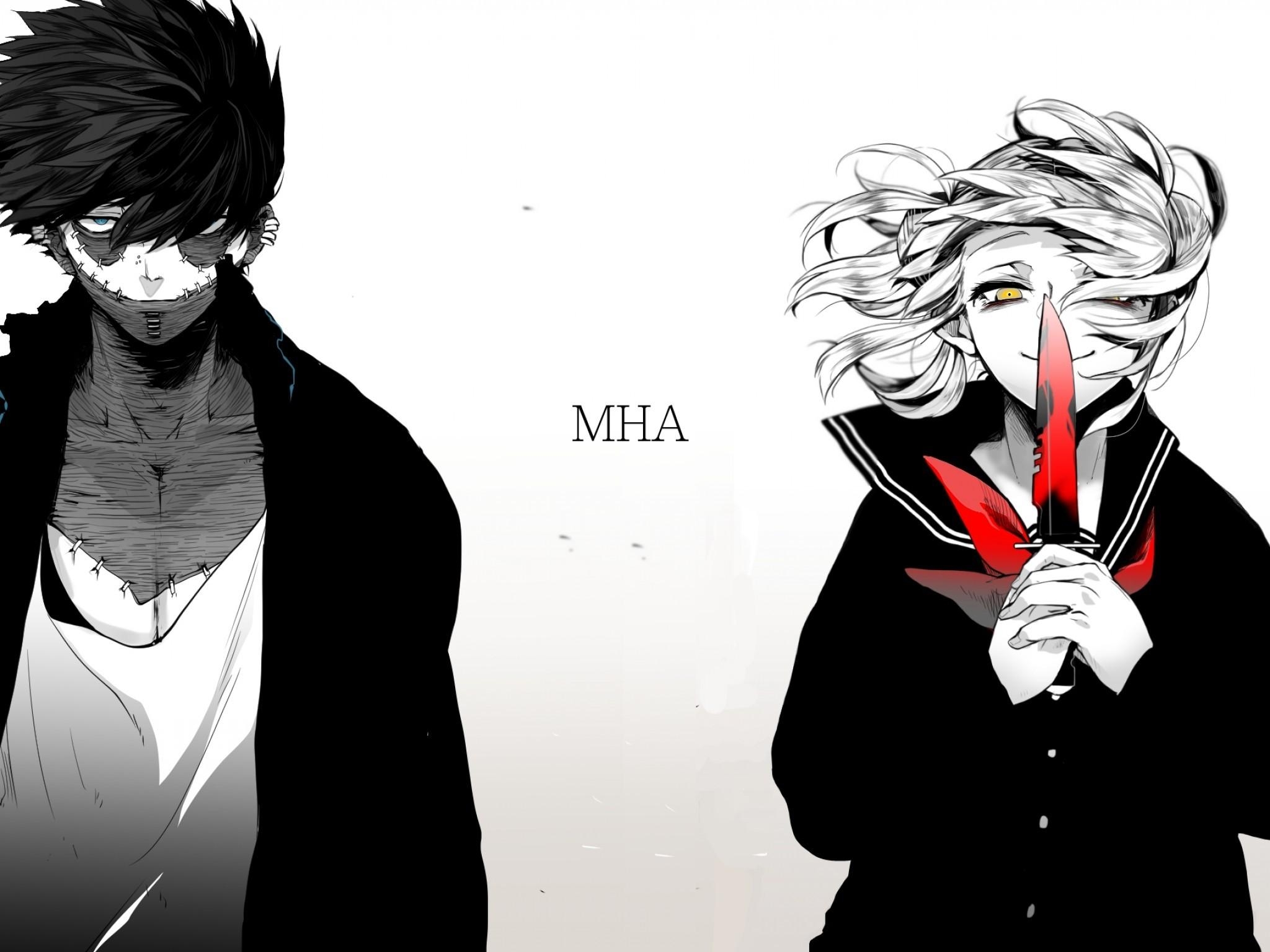 2050x1540 Download  Boku No Hero Academia, Dabi, Toga Himiko, Black And White Wallpaper for Ainol Novo 9 Spark, Desktop