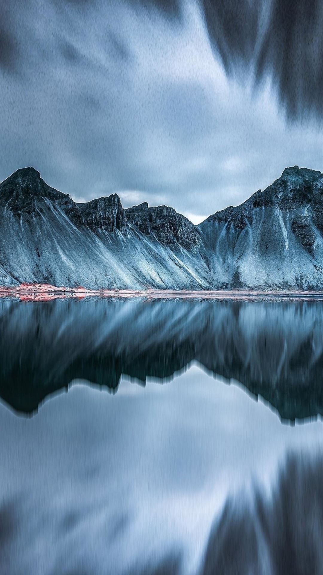 1080x1920 Iceland Scenery Mountain Reflection Gloomy Dark Ic. iPhone Wallpaper Free Download, Phone