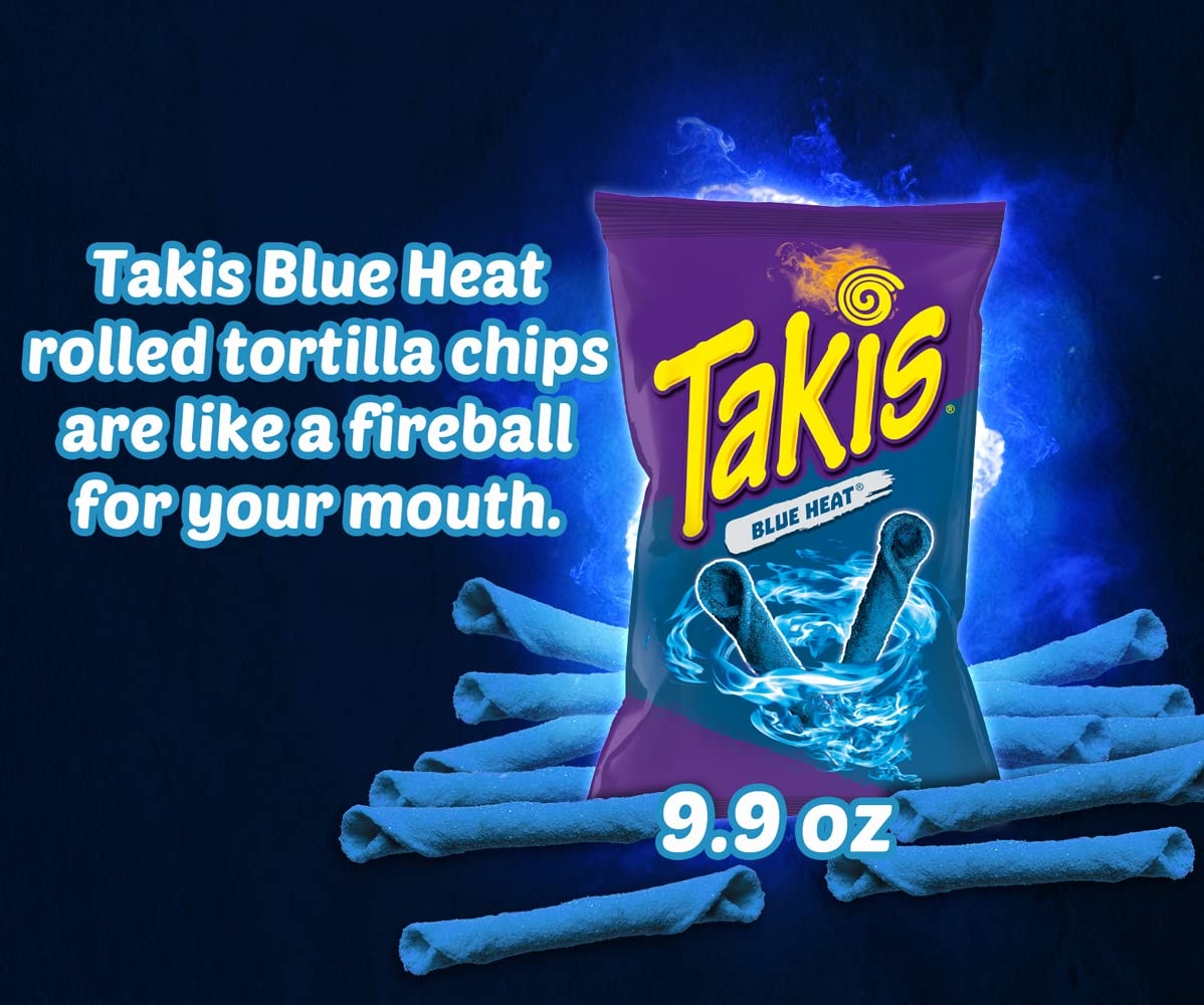 1200x1000 Takis Blue heat Hot Chili Pepper New flavored, Great Spicy and crunchy taste. Takis Blue Heat rolled tortilla chips. (NET WT 9.9oz. / 280.66g) (Pack of 02), Grocery & Gourmet Food, Desktop